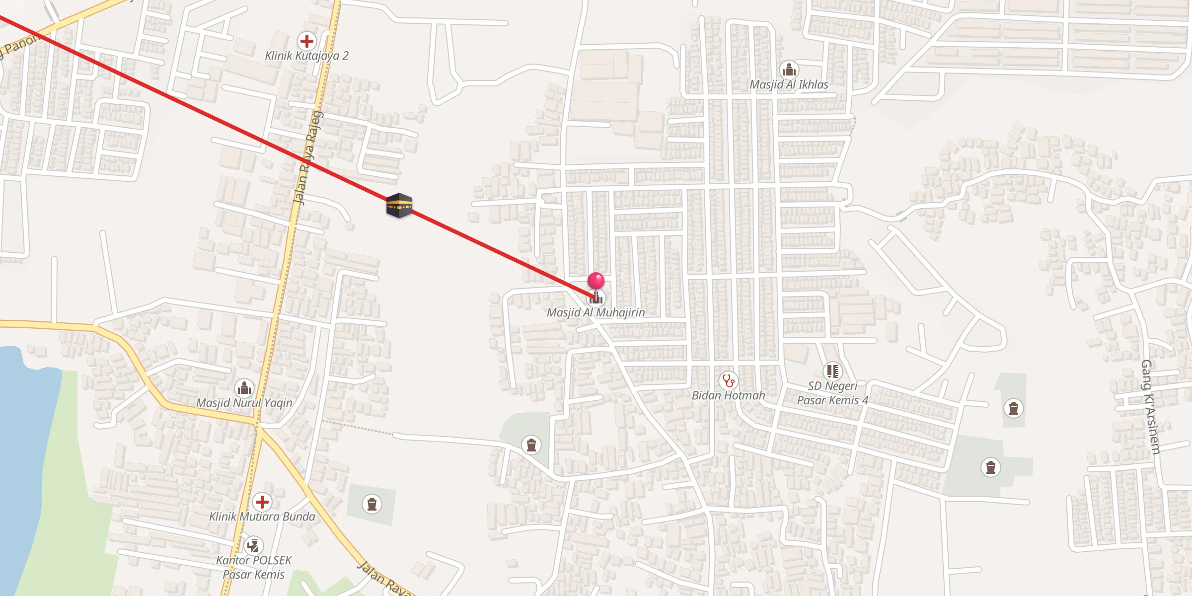 Carte de localisation : Masjid Al Muhajirin