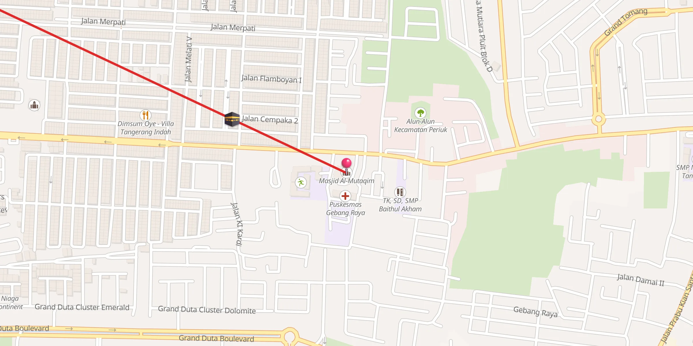 Carte de localisation : Masjid Al-Mutaqim