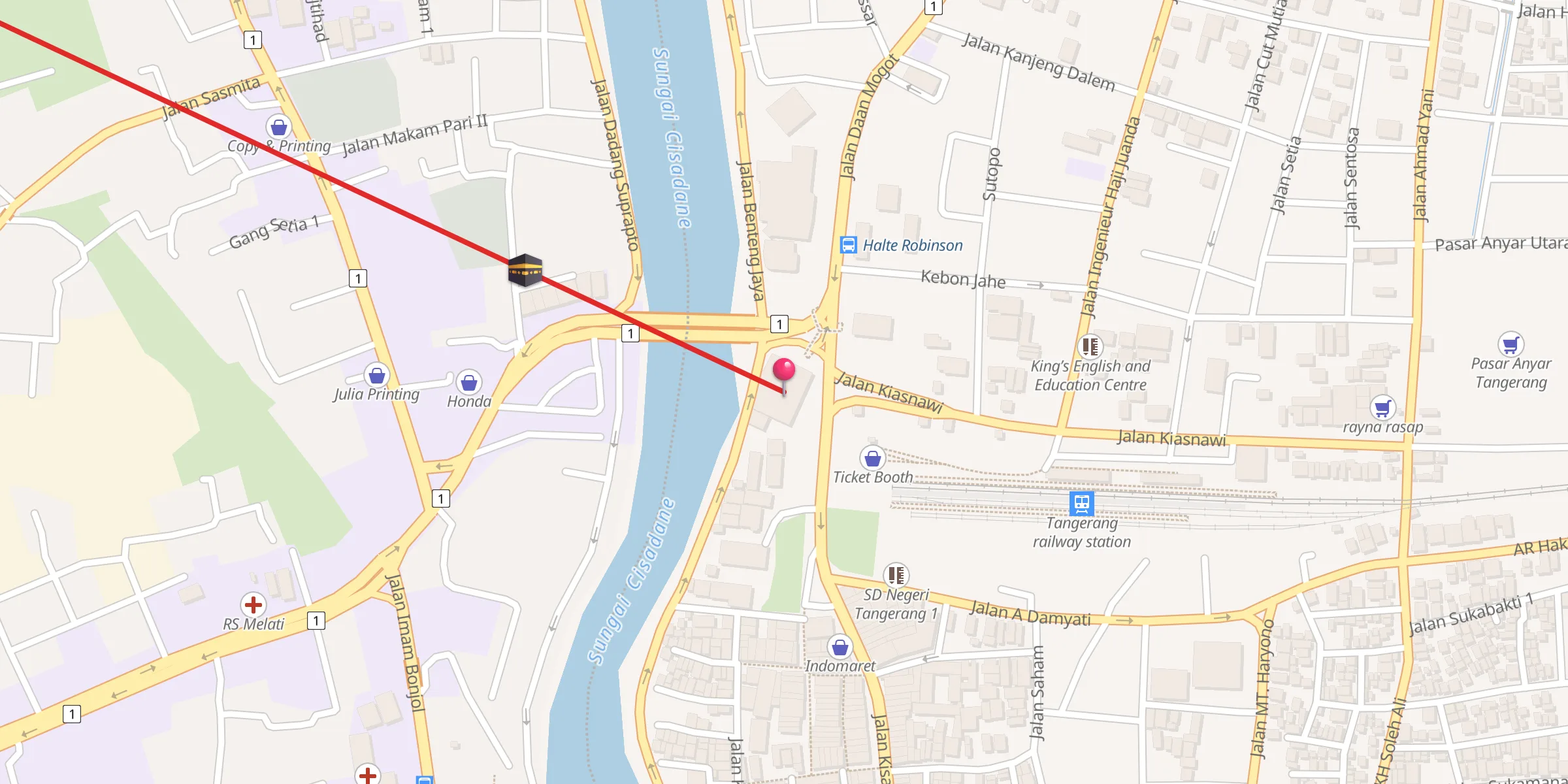 Carte de localisation : Masjid Agung Al - Ittihad Tangerang