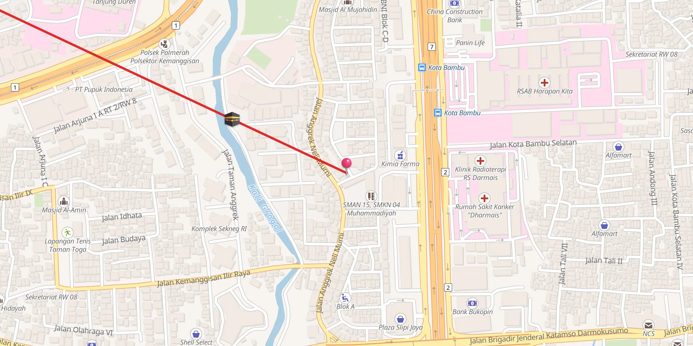 Carte de localisation : Masjid Al Aqidah
