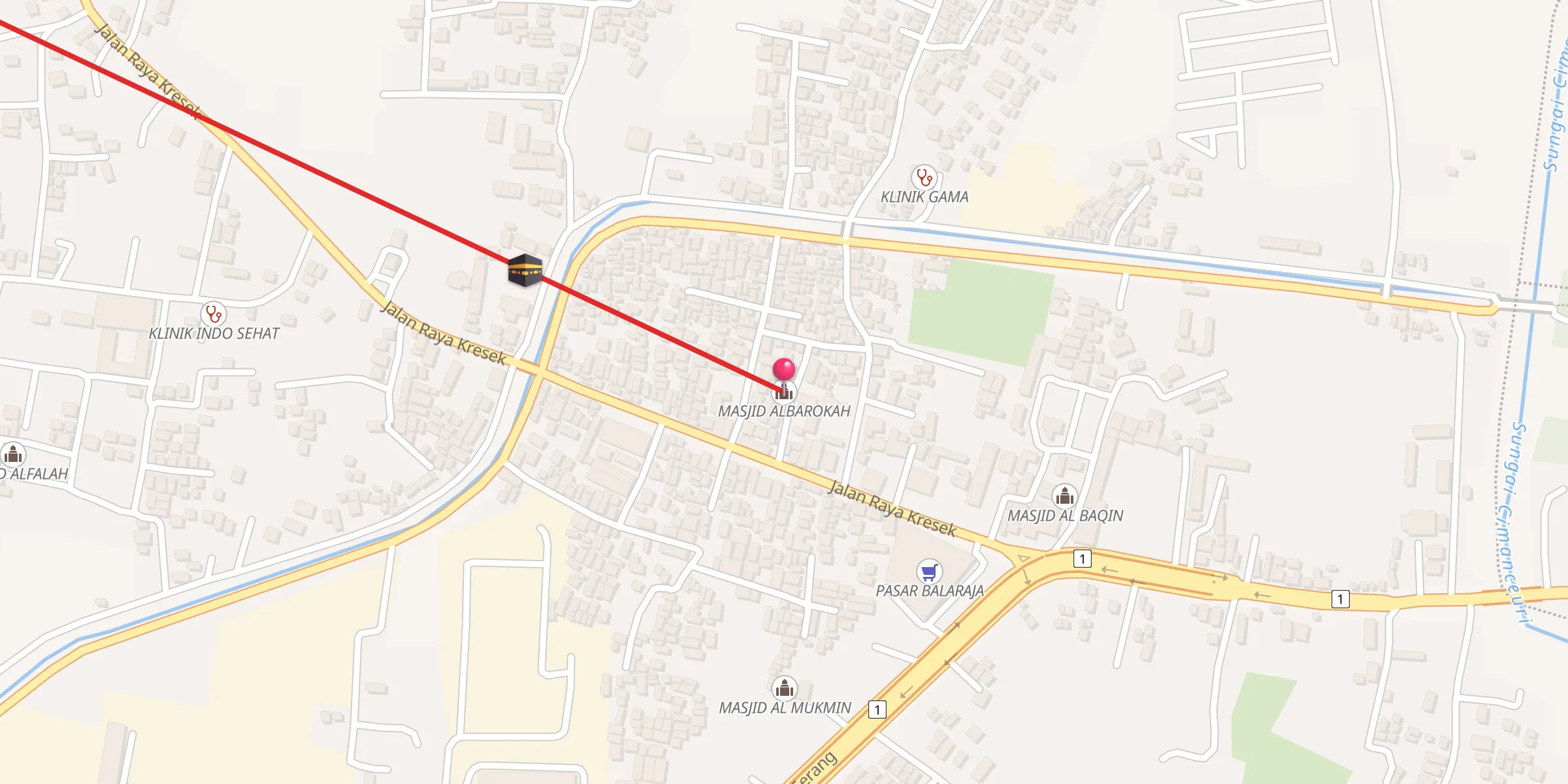 Carte de localisation : MASJID ALBAROKAH