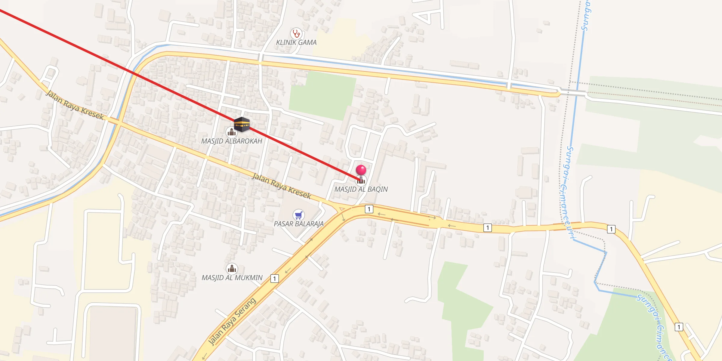 Carte de localisation : MASJID AL BAQIN