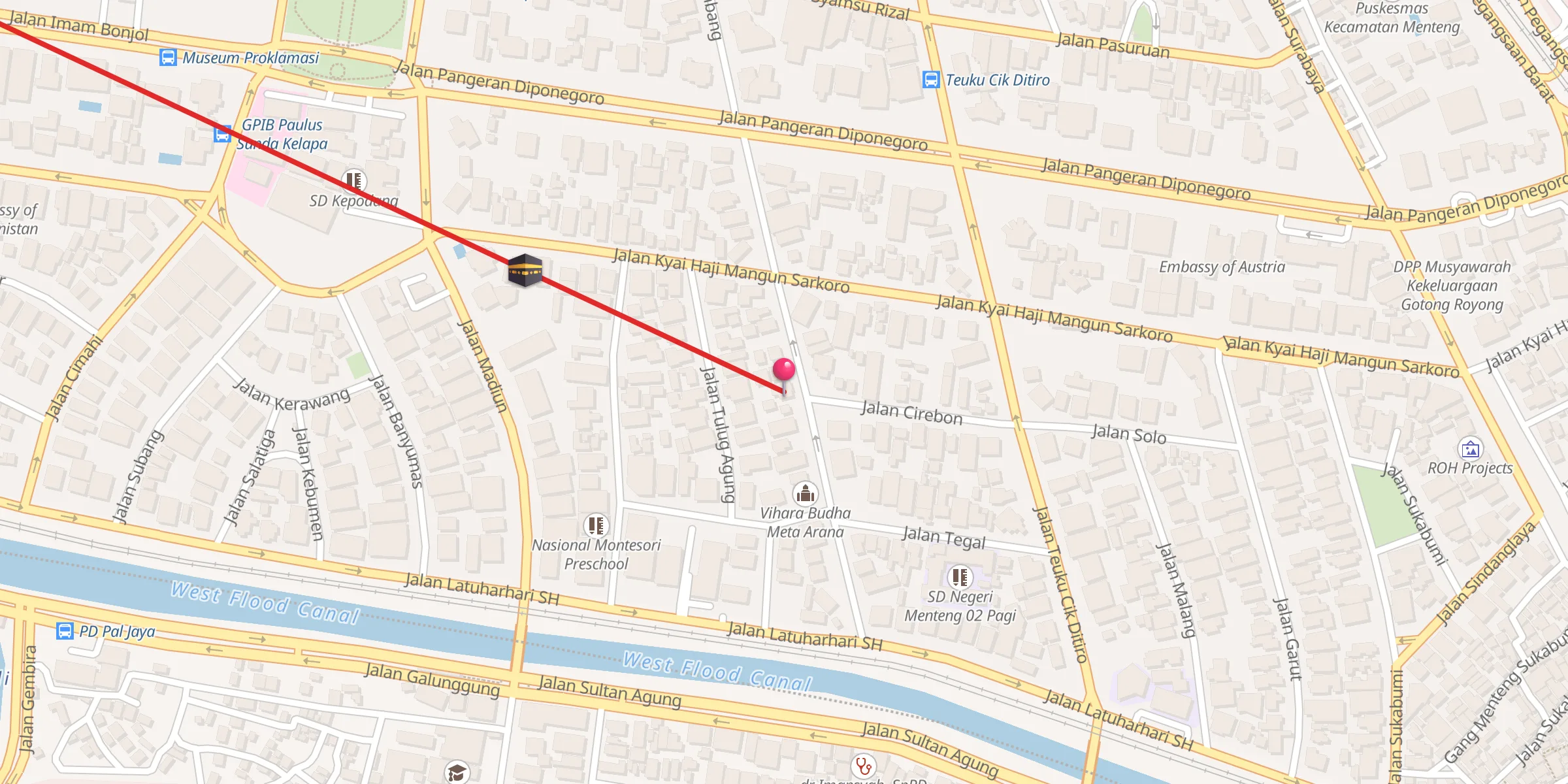 Carte de localisation : Masjid Ahmad Yani
