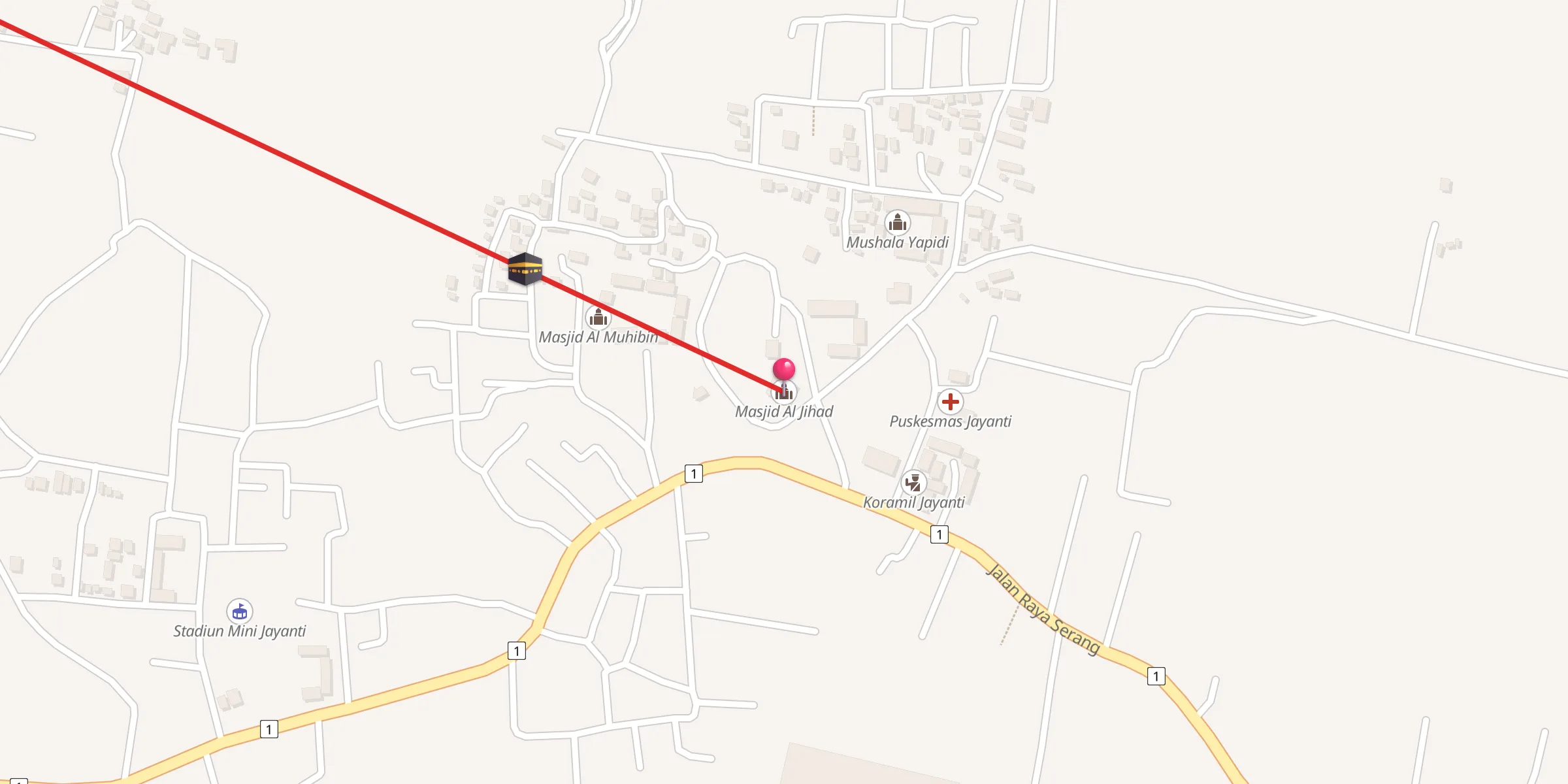 Carte de localisation : Masjid Al Jihad