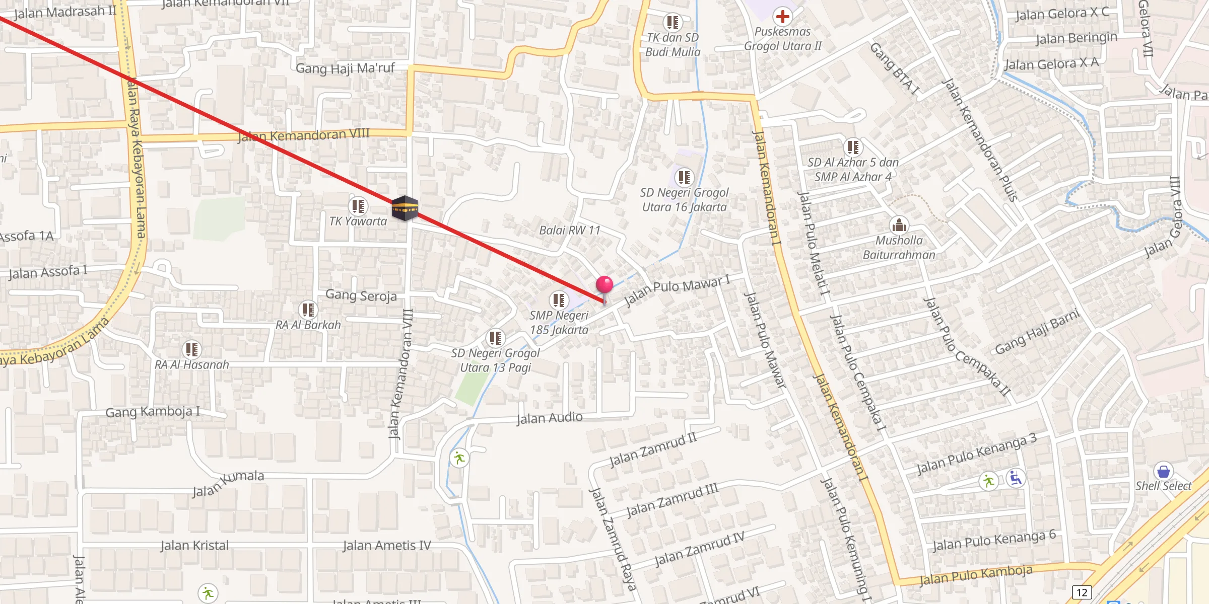 Carte de localisation : Masjid Al Amin