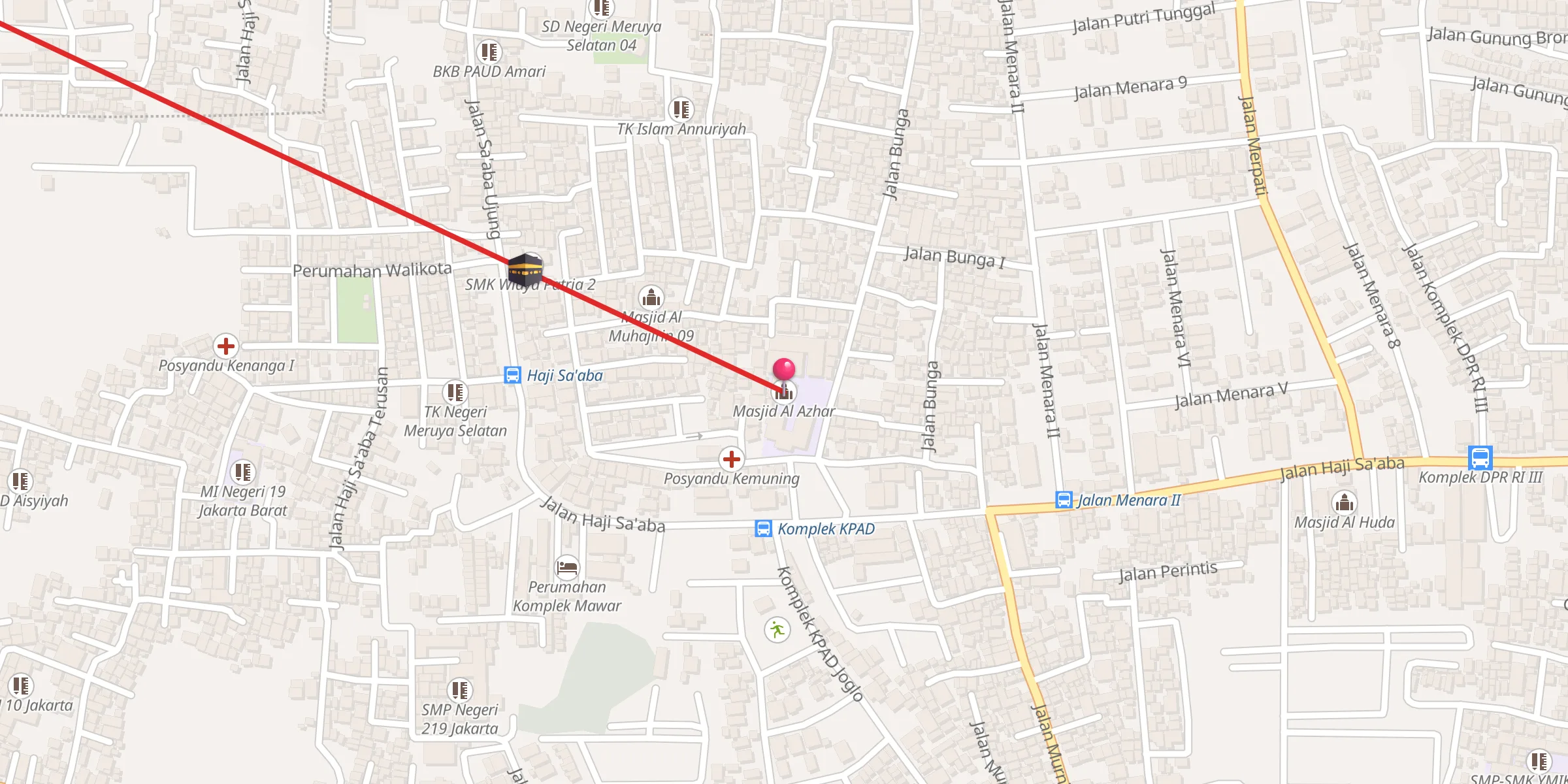 Carte de localisation : Masjid Al Azhar