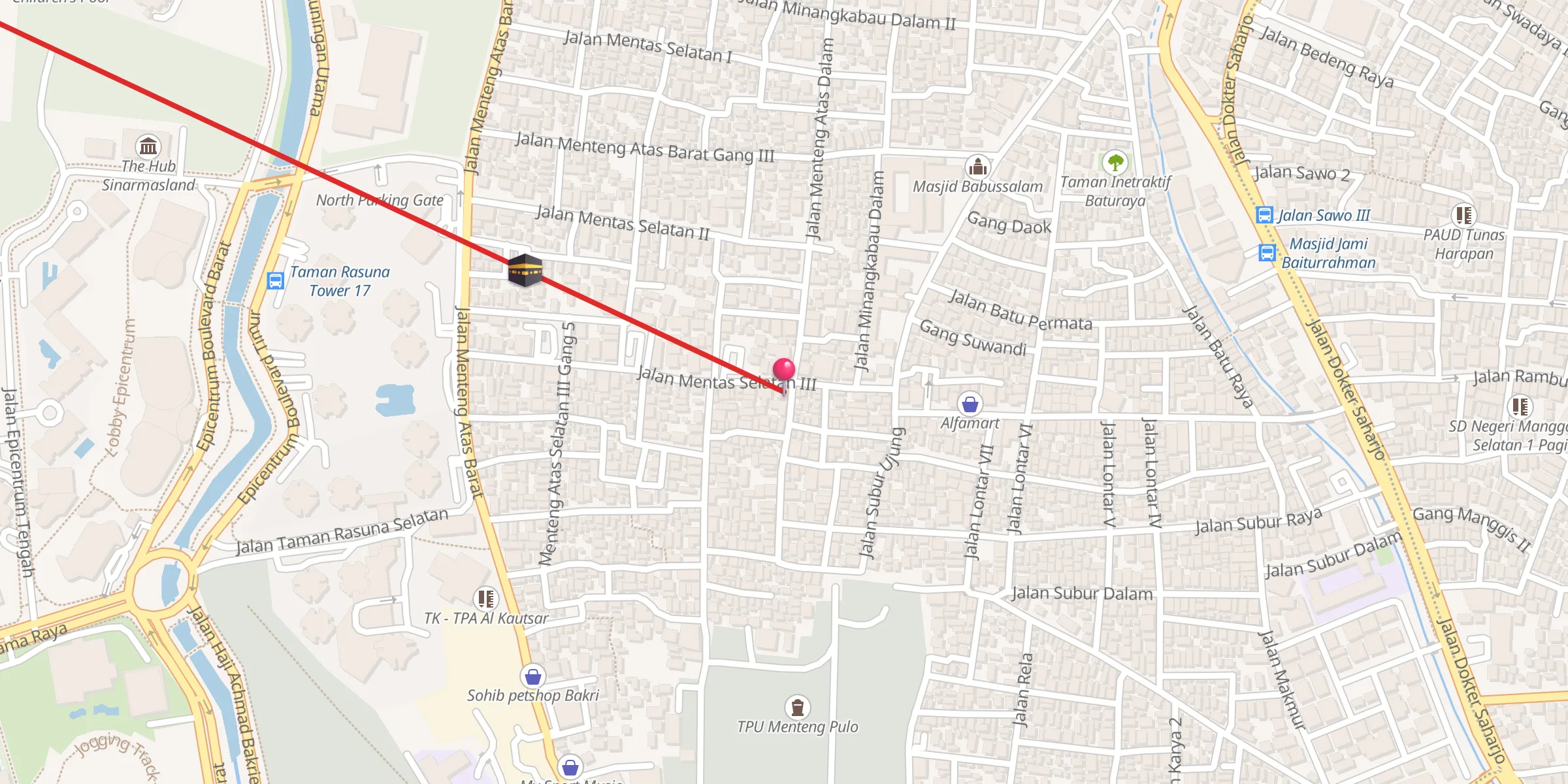Carte de localisation : Masjid Al Barkah