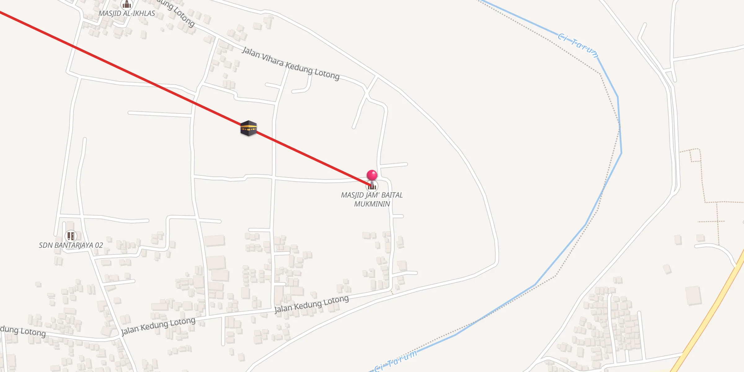 Carte de localisation : MASJID JAM' BAITAL MUKMININ