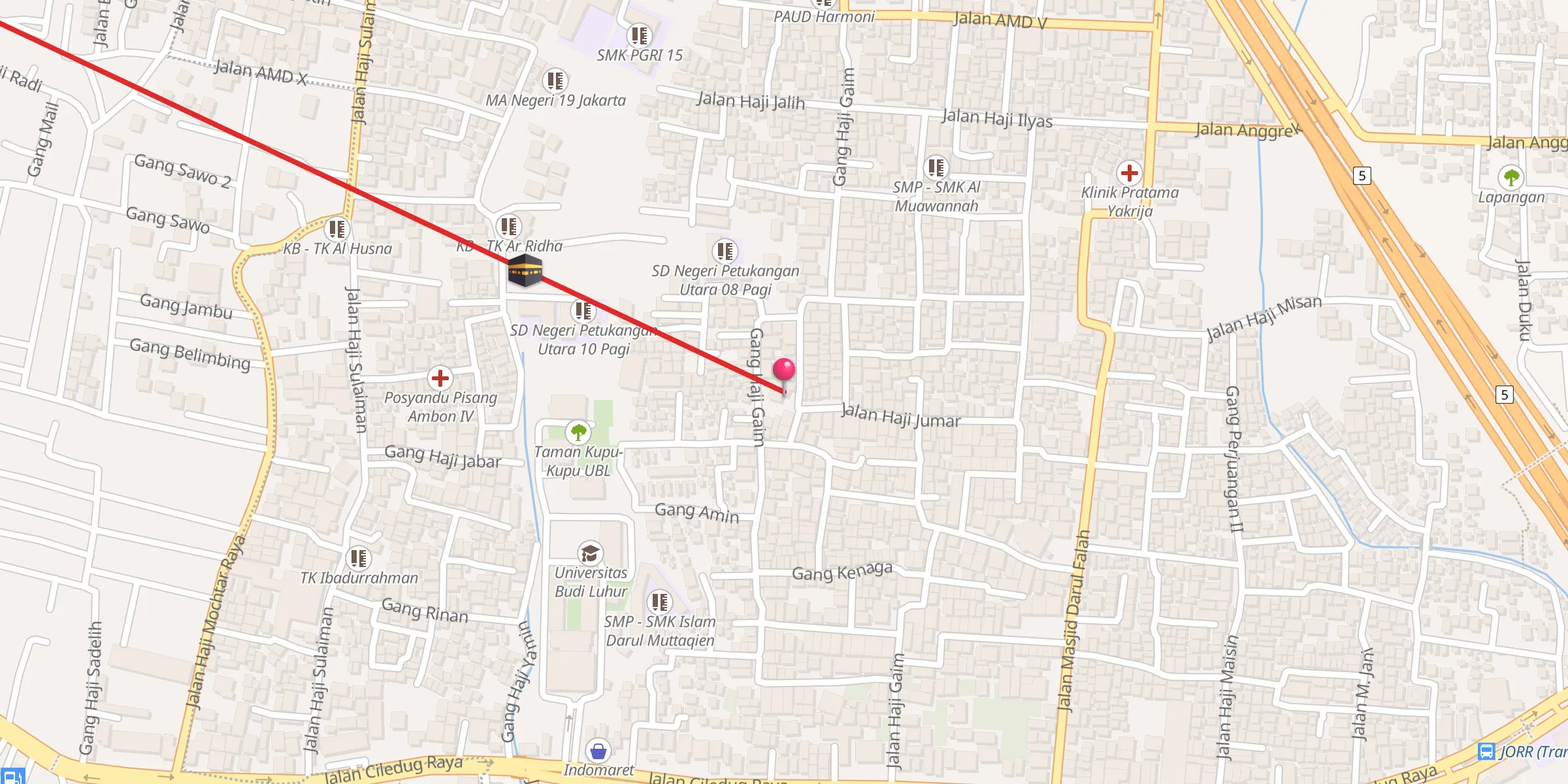 Carte de localisation : Masjid Al Abror