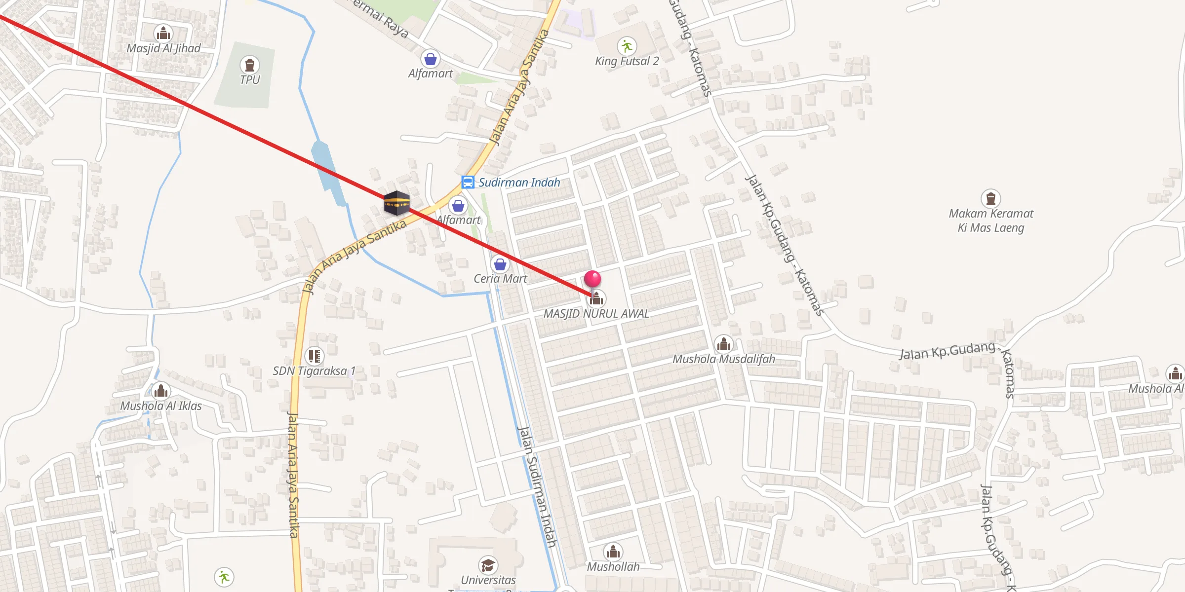 Carte de localisation : MASJID NURUL AWAL