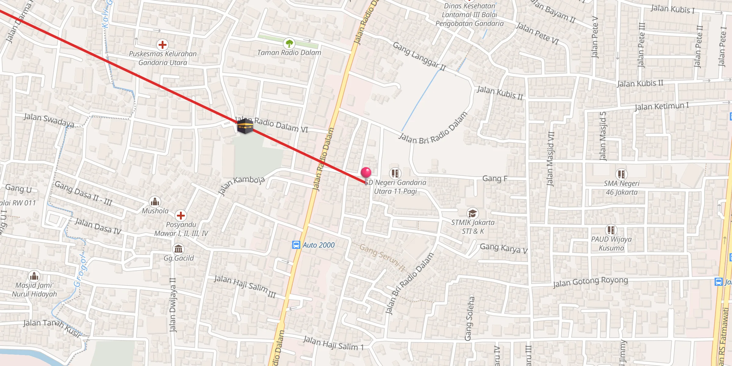 Carte de localisation : Masjid Al Baitul Ma'mur