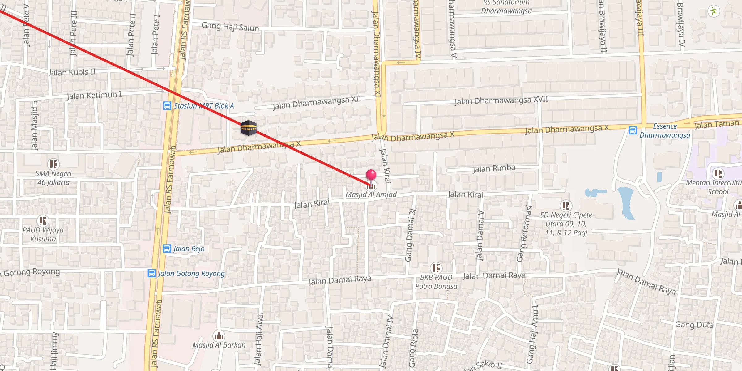 Carte de localisation : Masjid Al Amjad