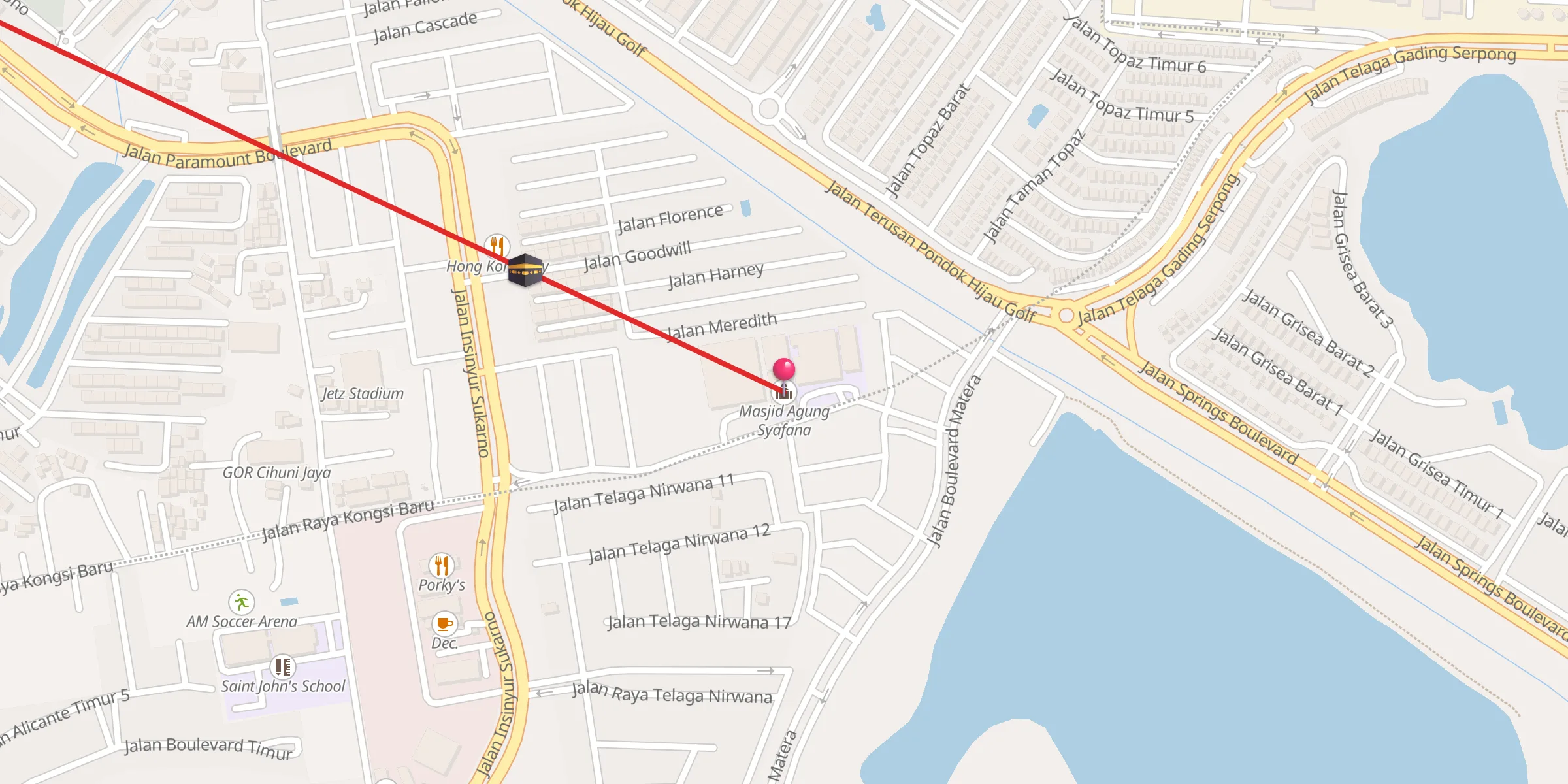 Carte de localisation : Masjid Agung Syafana