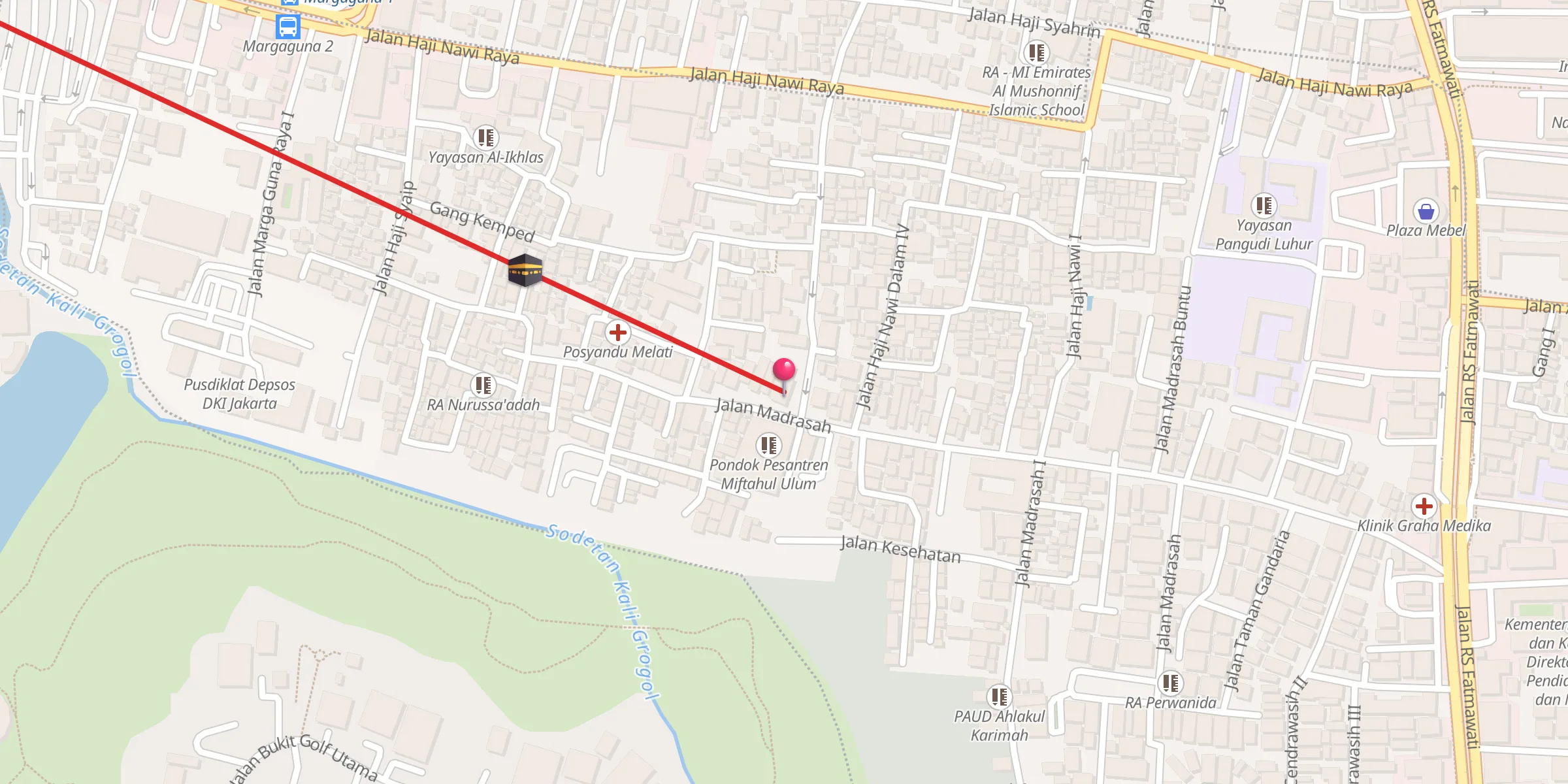 Carte de localisation : Masjid Al Awwabin