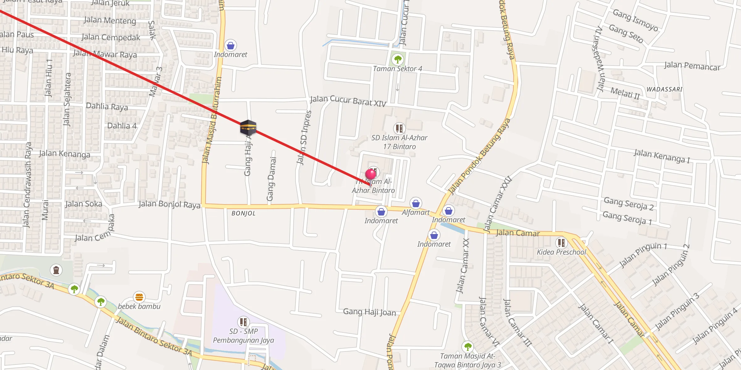 Carte de localisation : Masjid Al Azhar Bintaro