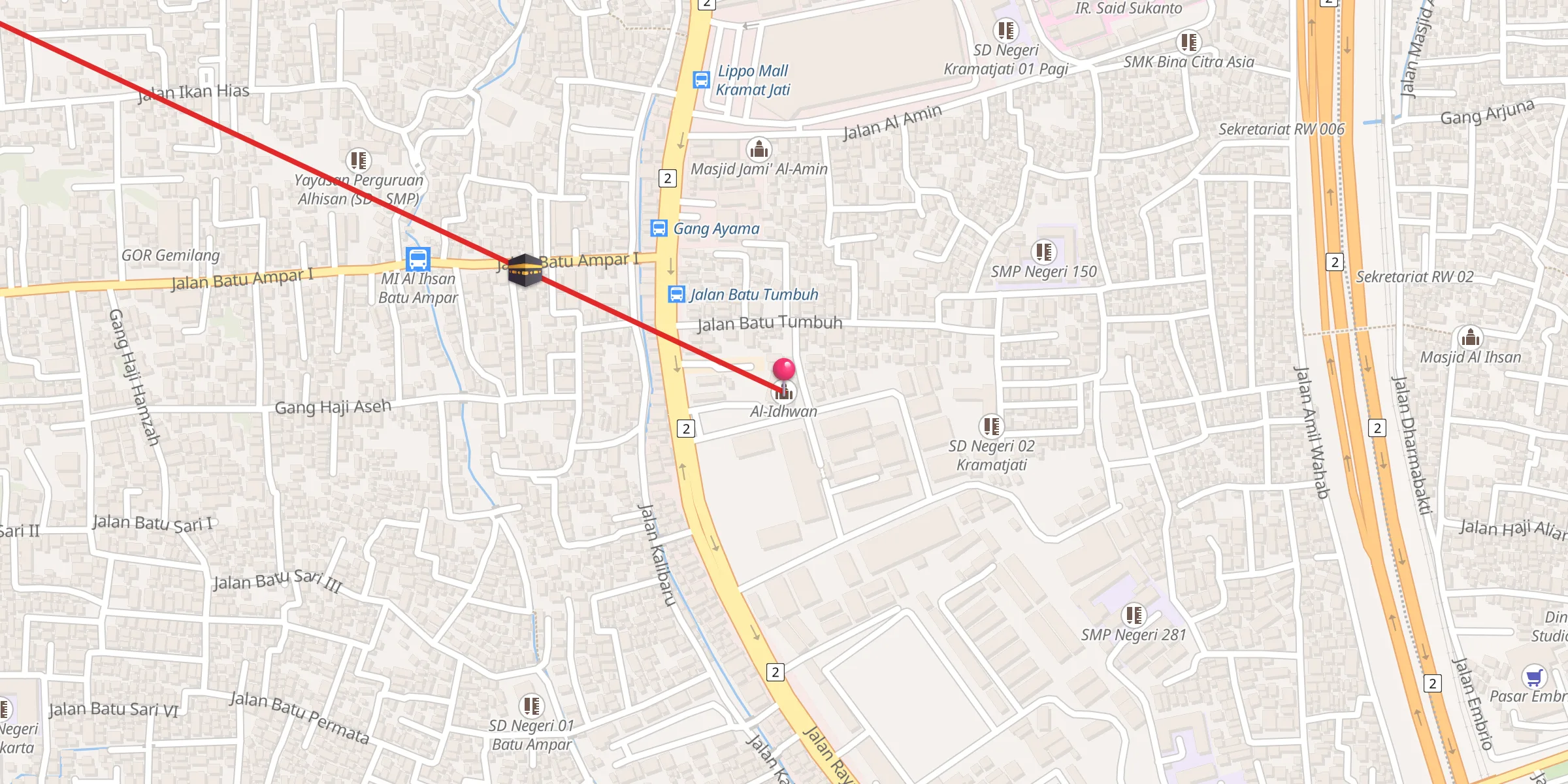 Carte de localisation : Al-Idhwan