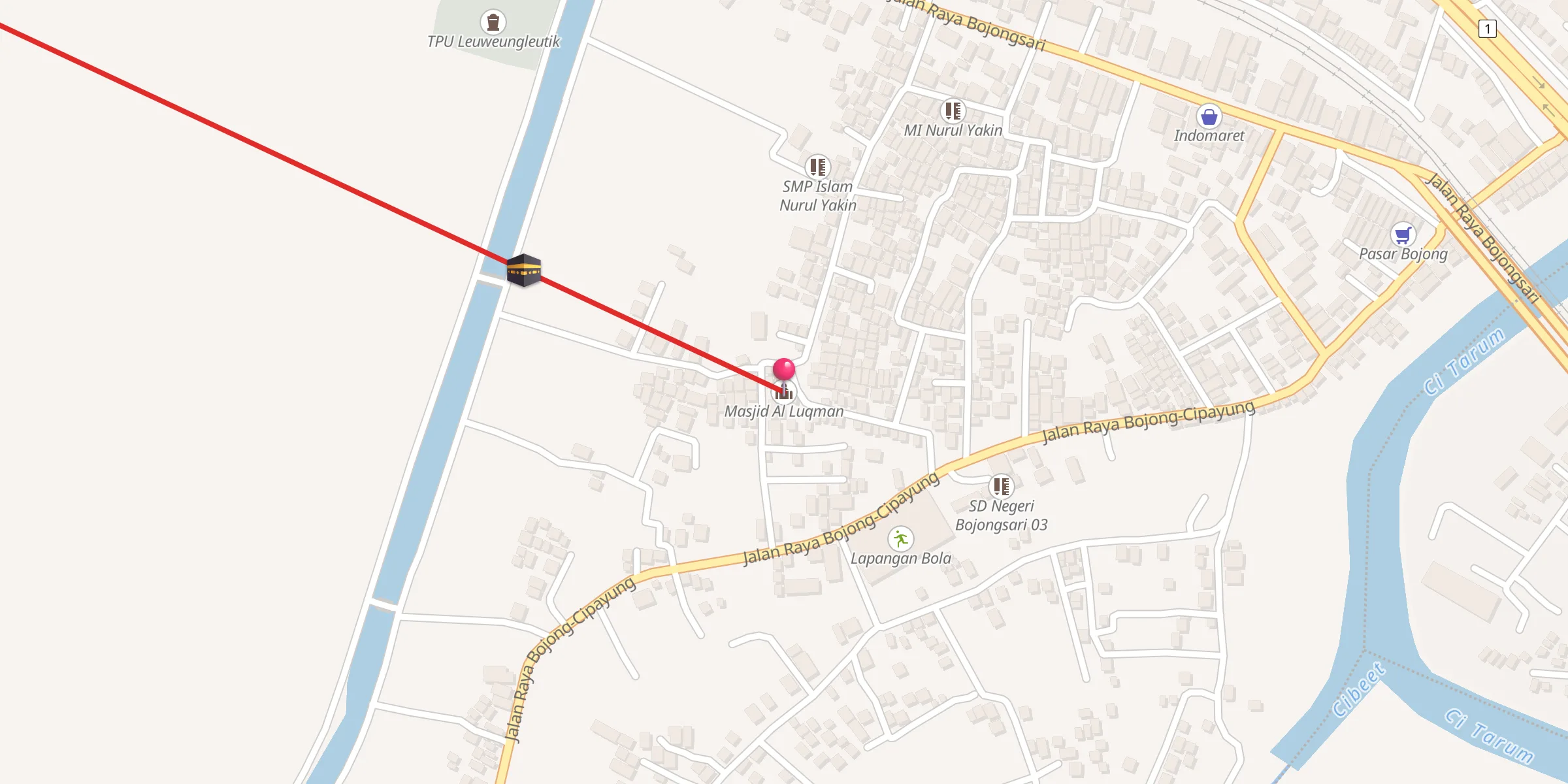 Carte de localisation : Masjid Al Luqman