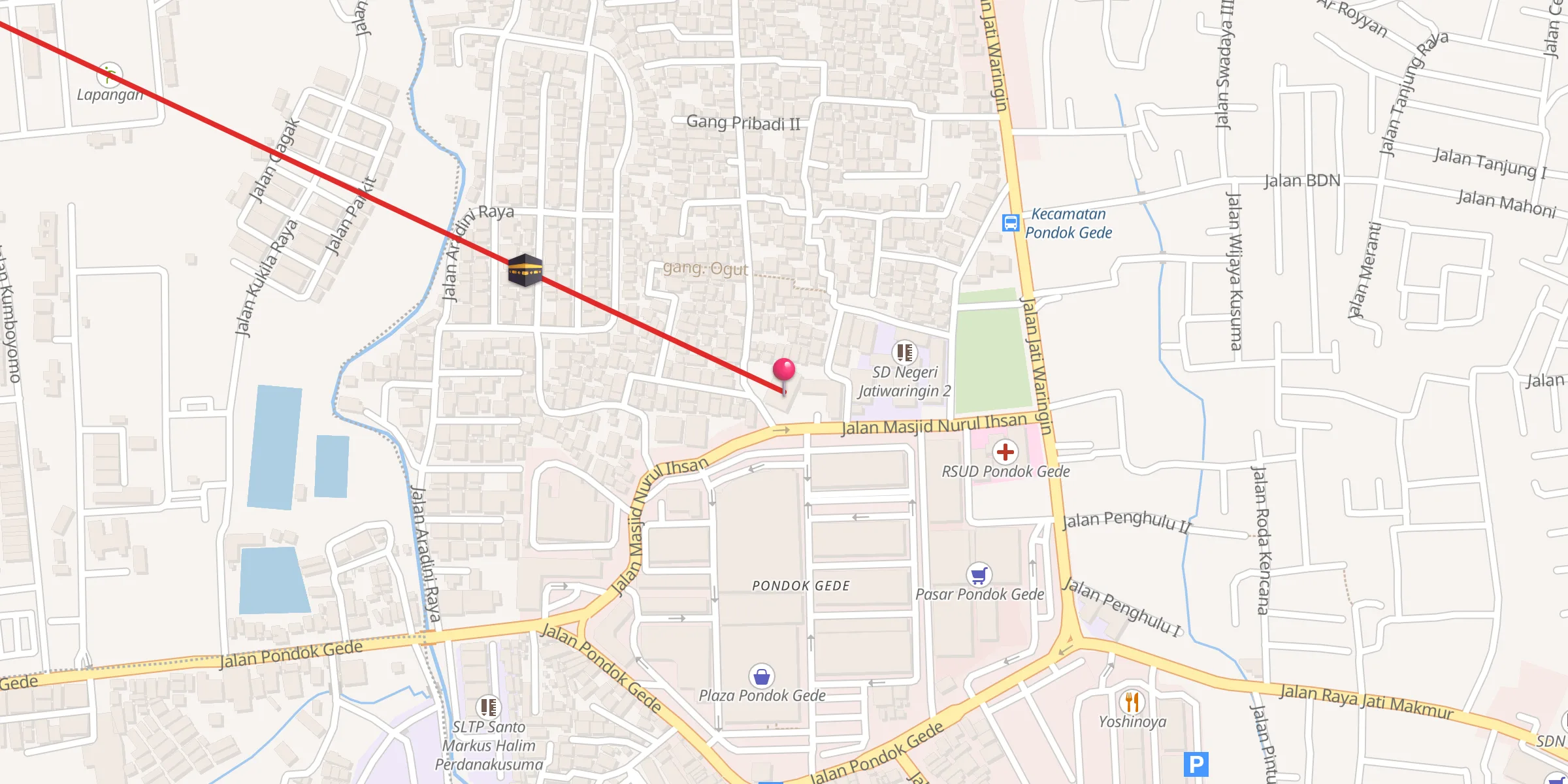 Carte de localisation : Al ihsan Mosque