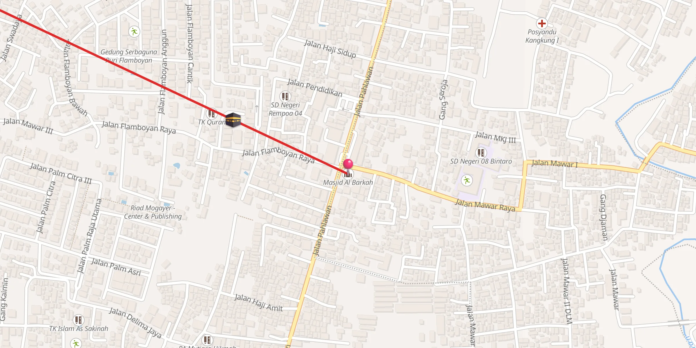 Carte de localisation : Masjid Al Barkah