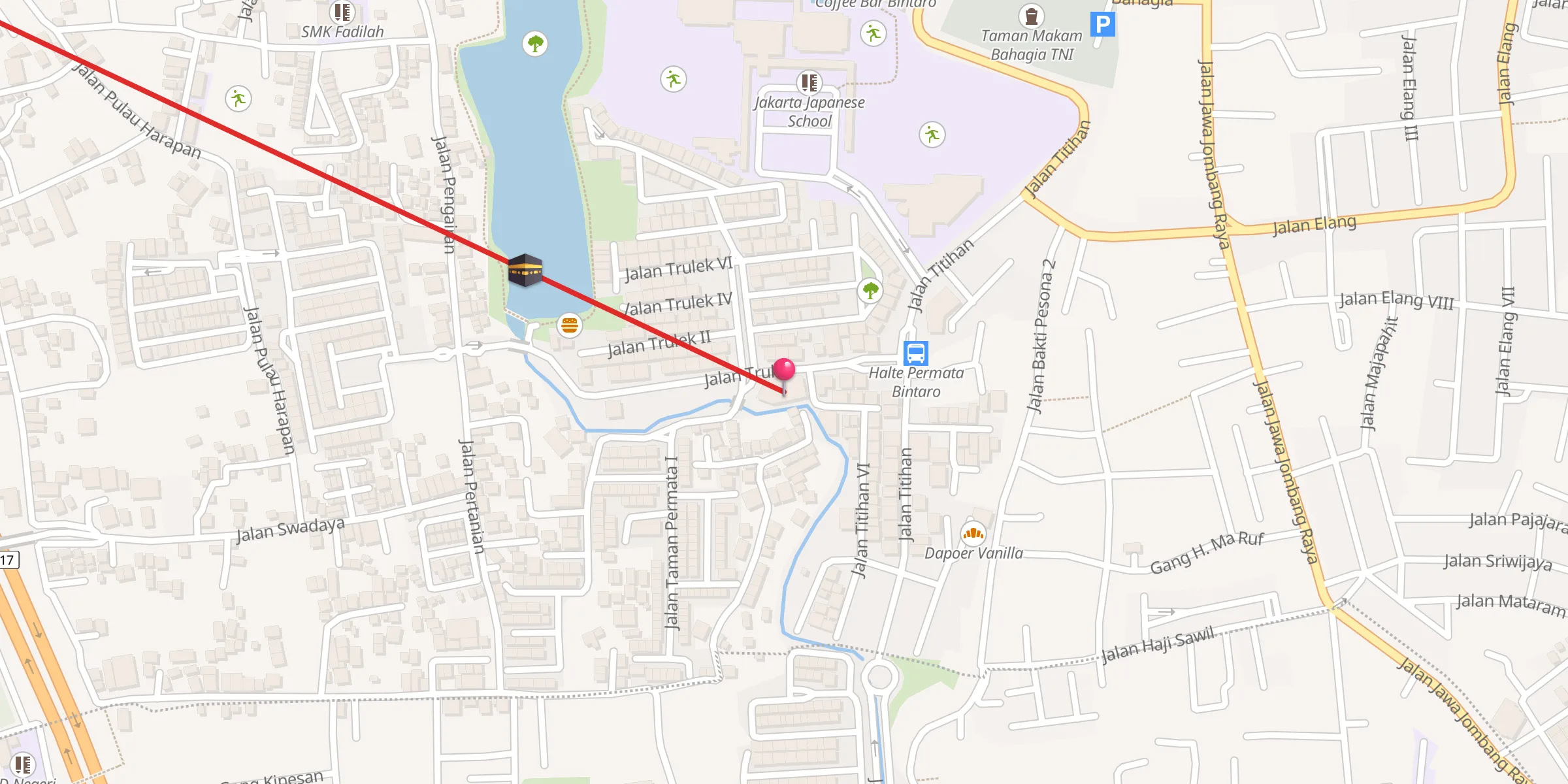 Carte de localisation : Masjid Al-Aqsha Permata Bintaro