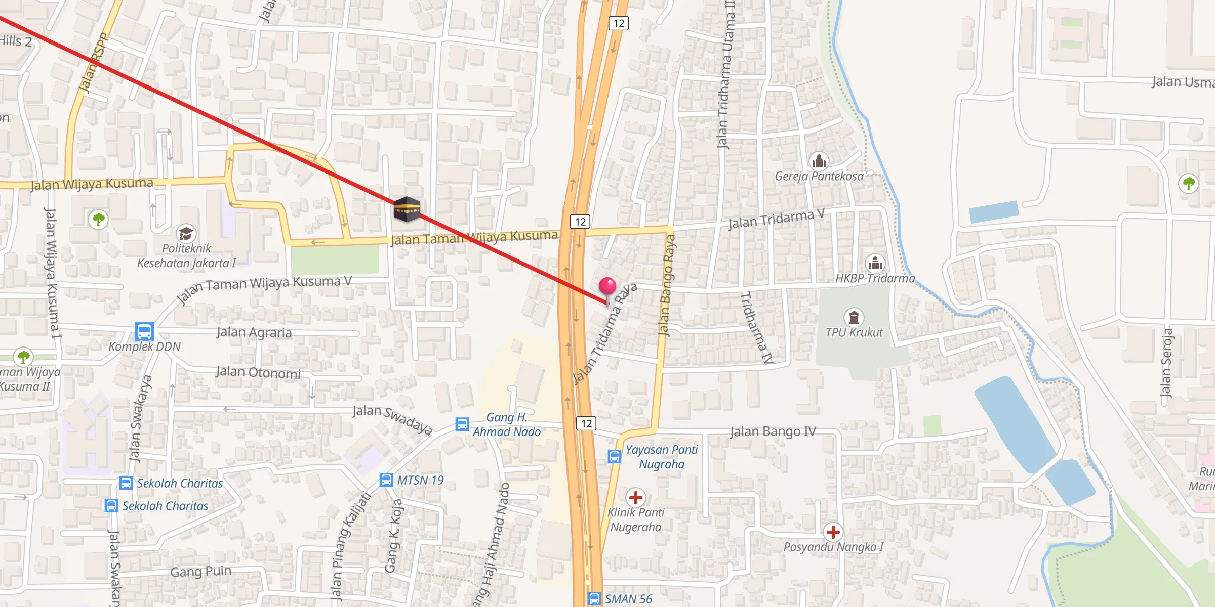 Carte de localisation : Masjid Al Ba'yah