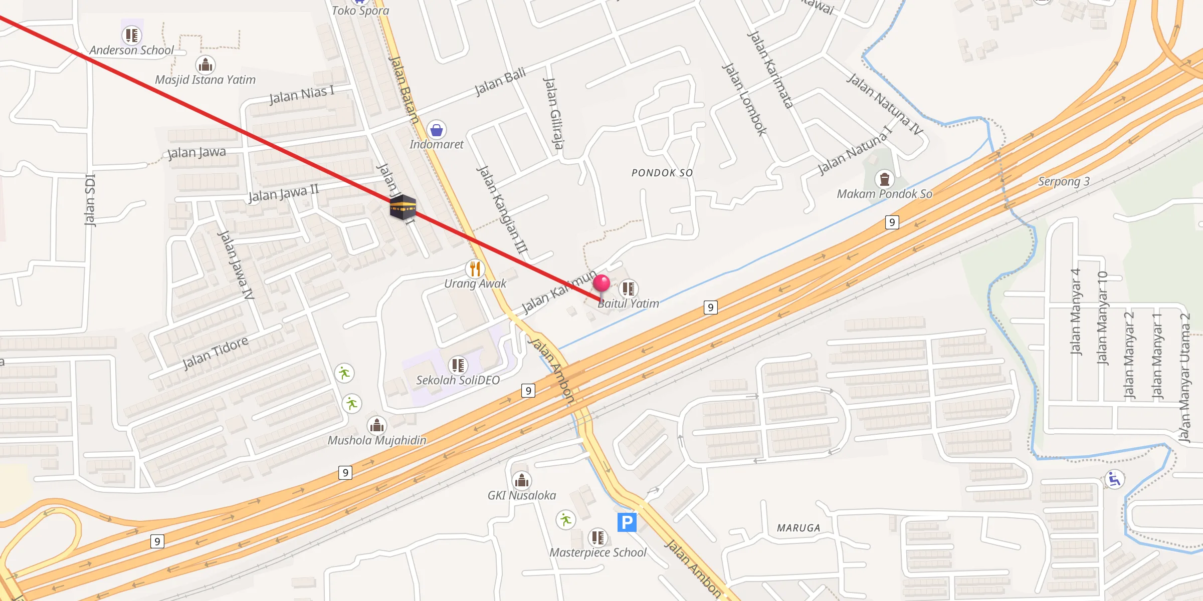 Carte de localisation : Baitul Hikmah