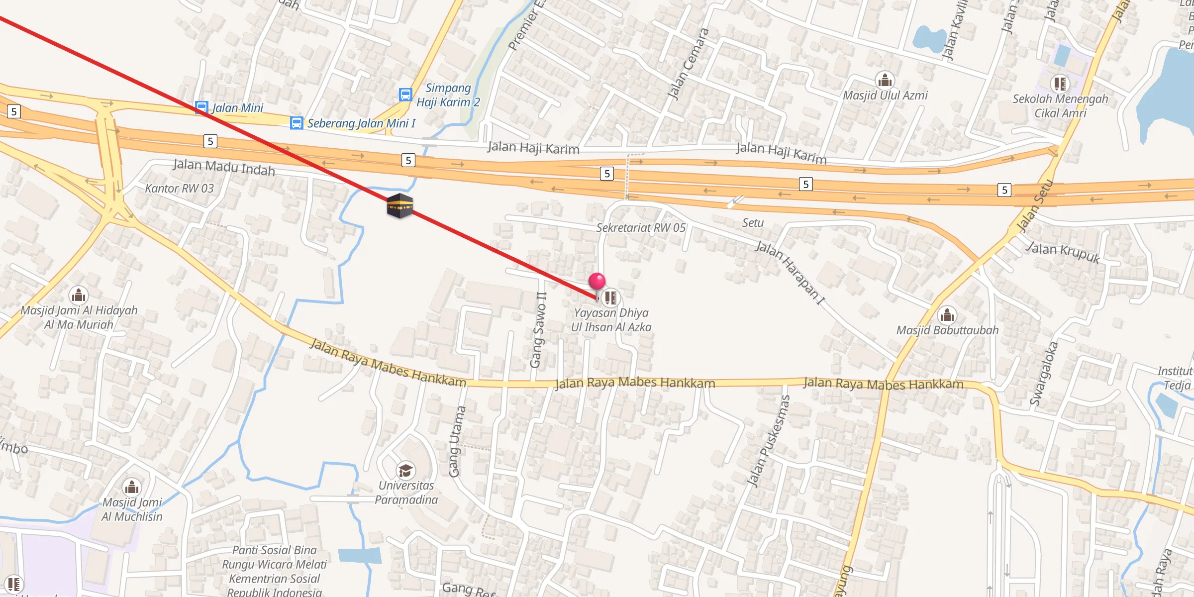 Carte de localisation : Masjid Al Falah