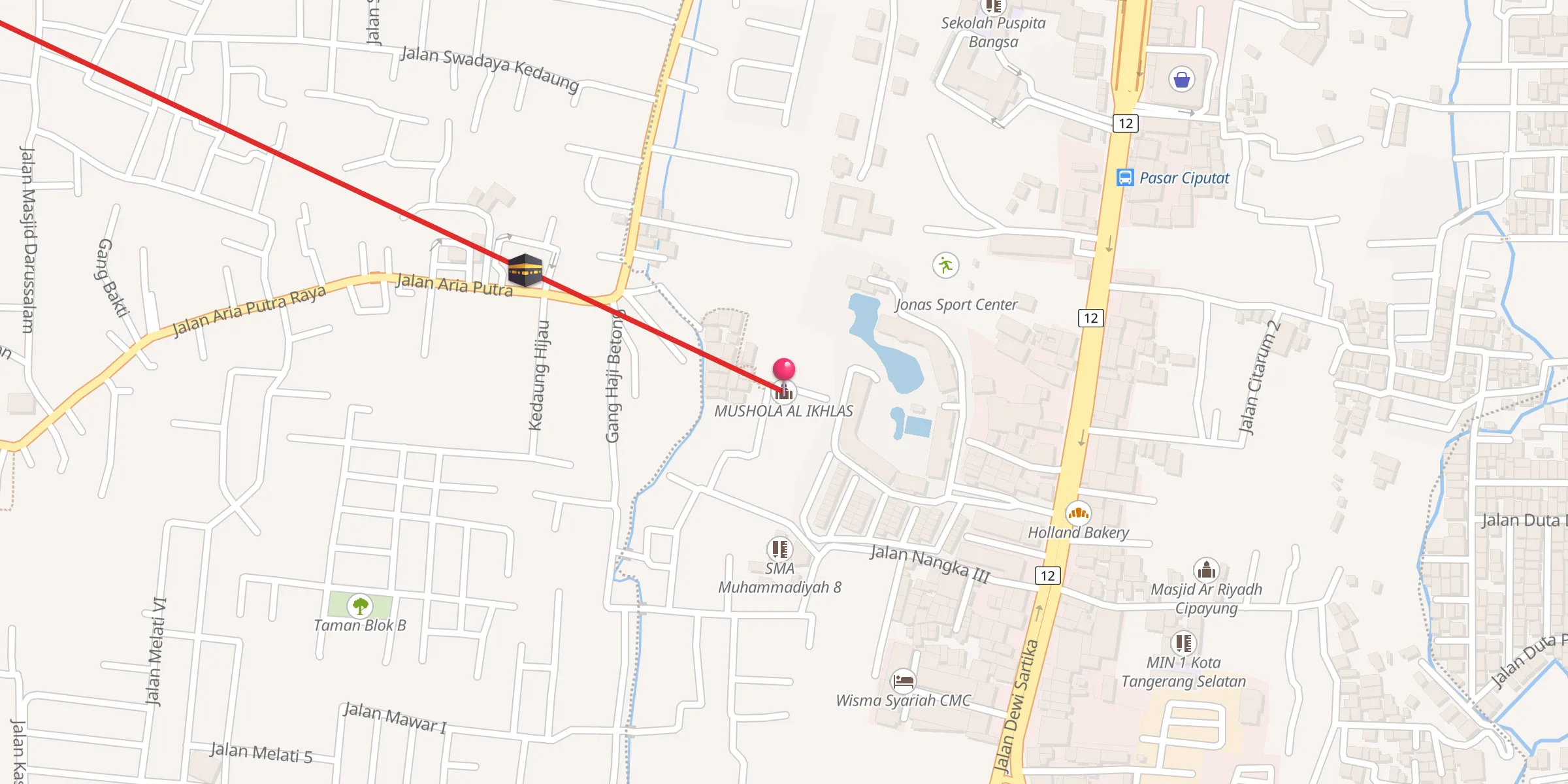 Carte de localisation : MUSHOLA AL IKHLAS