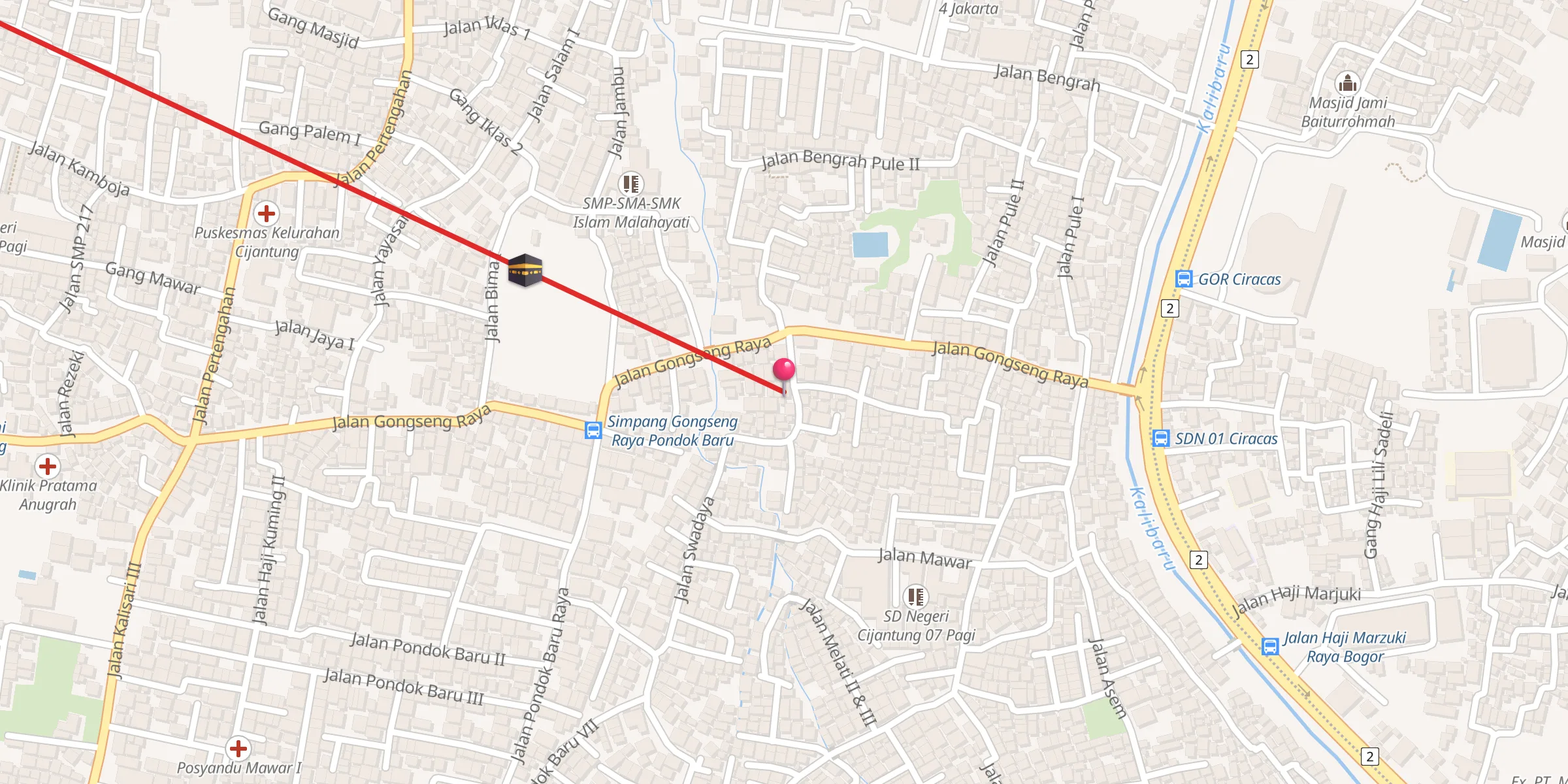 Carte de localisation : Darul Husna Mosque