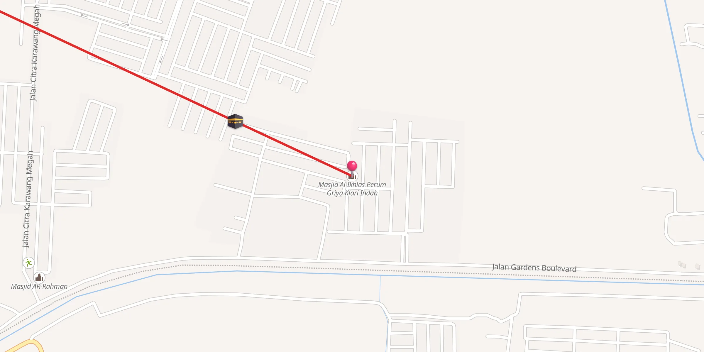 Carte de localisation : Masjid Al Ikhlas Perum Griya Klari Indah