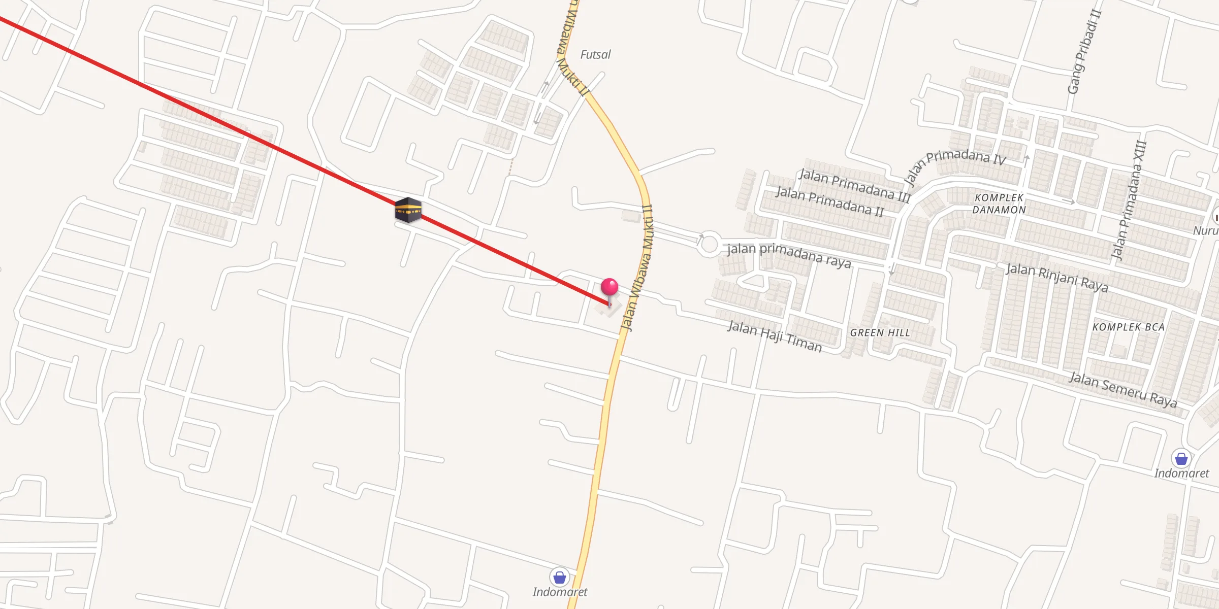 Carte de localisation : Masjid Al Hidayah