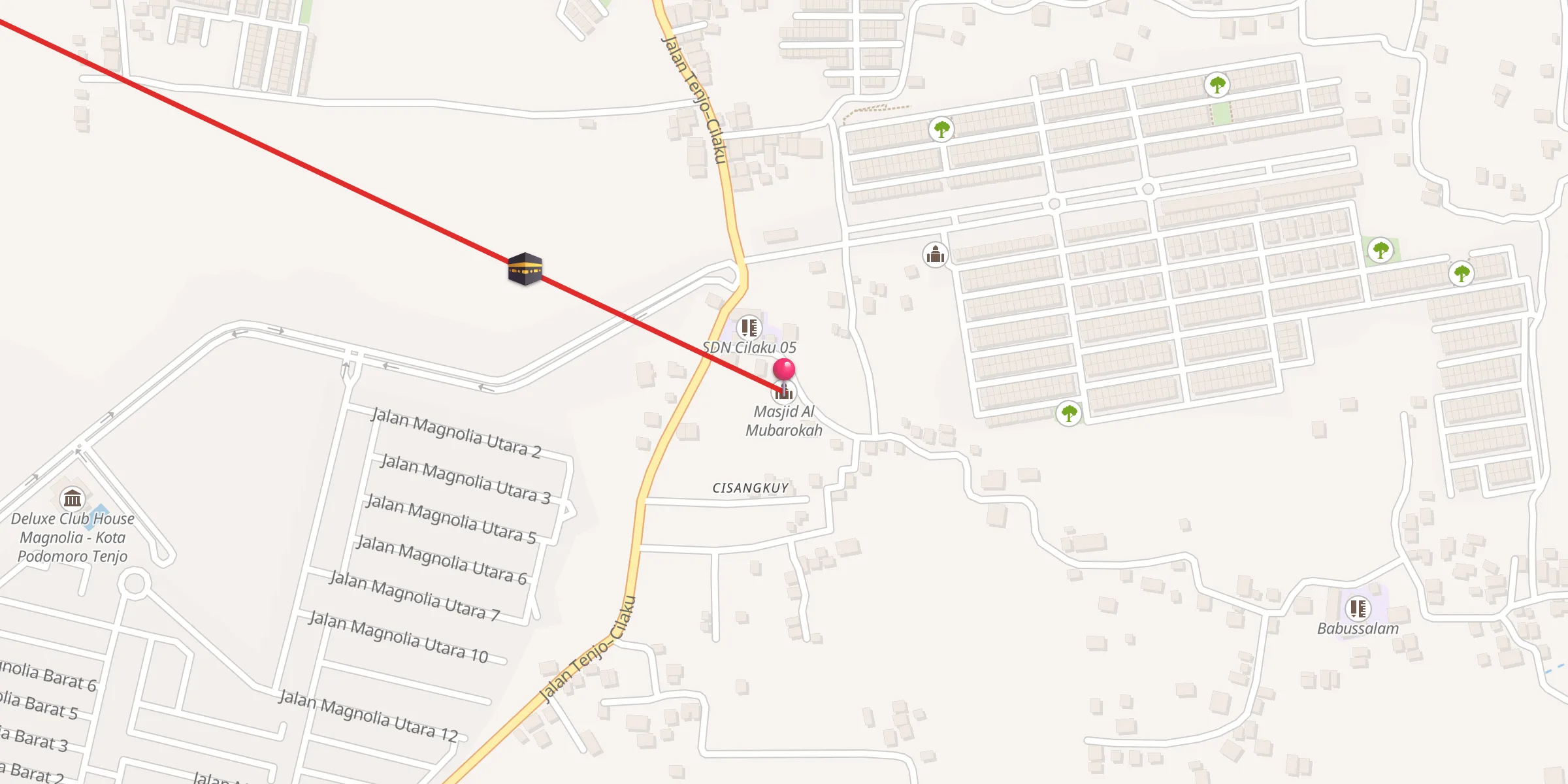 Carte de localisation : Masjid Al Mubarokah