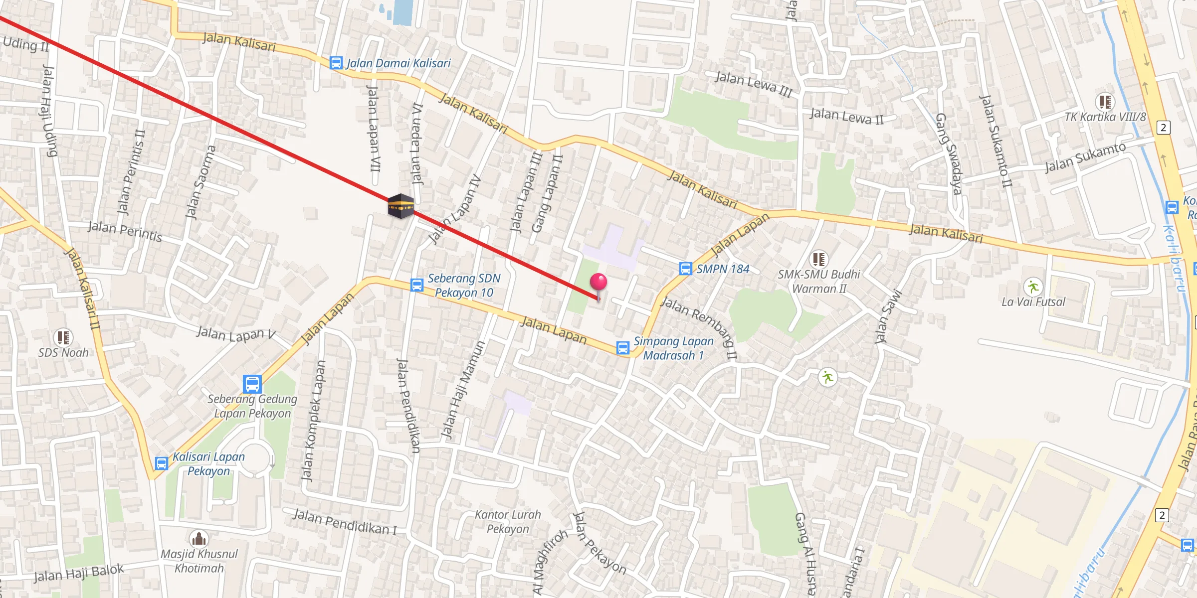 Carte de localisation : Masjid Abu Bakar Ash-Shiddiq