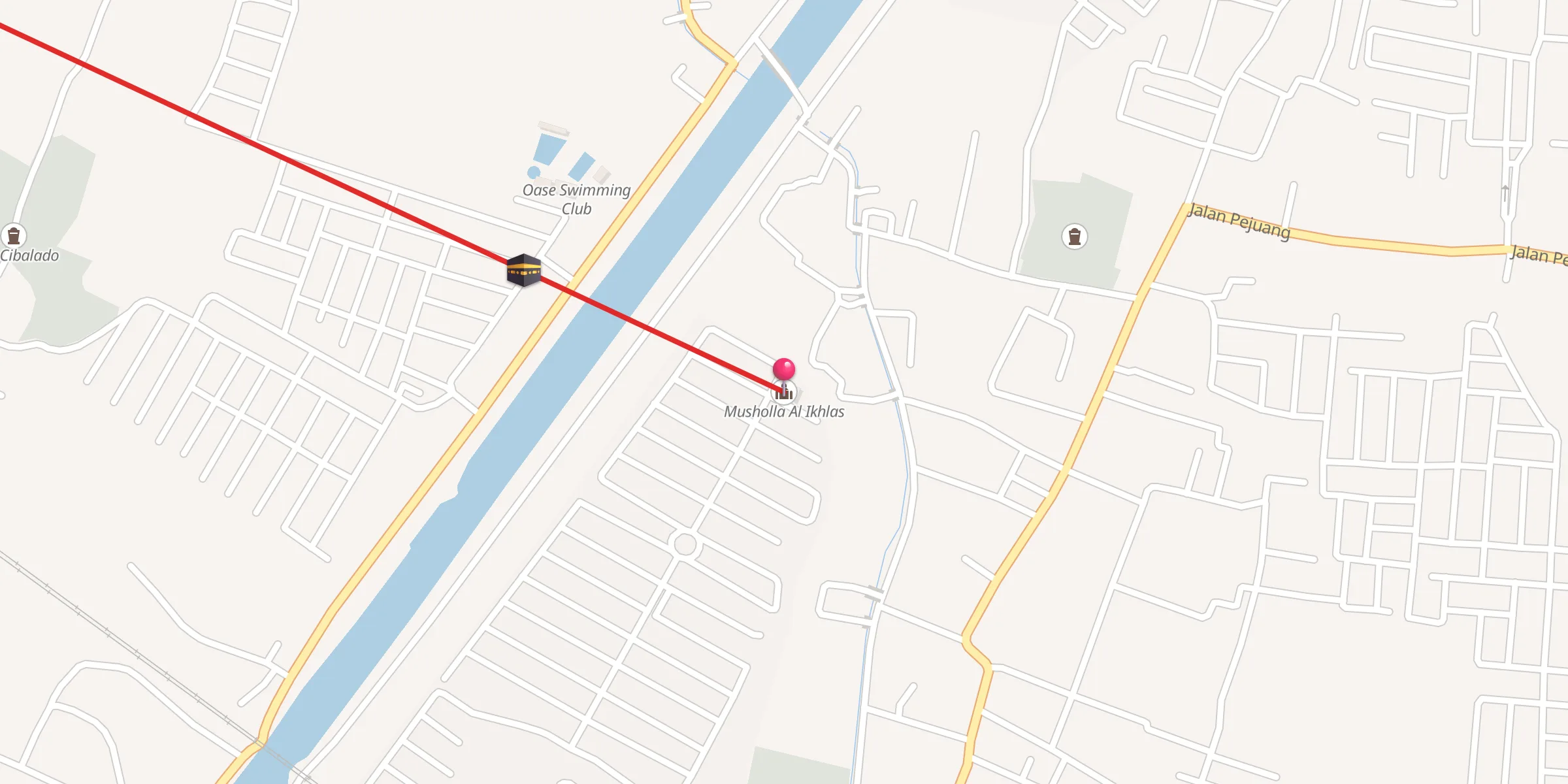 Carte de localisation : Musholla Al Ikhlas