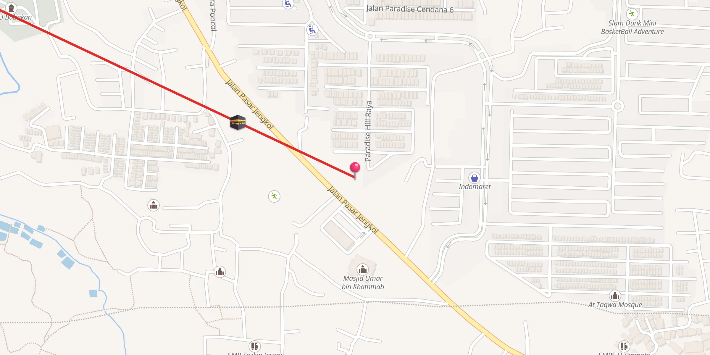 Carte de localisation : Majid Al Ikhlas