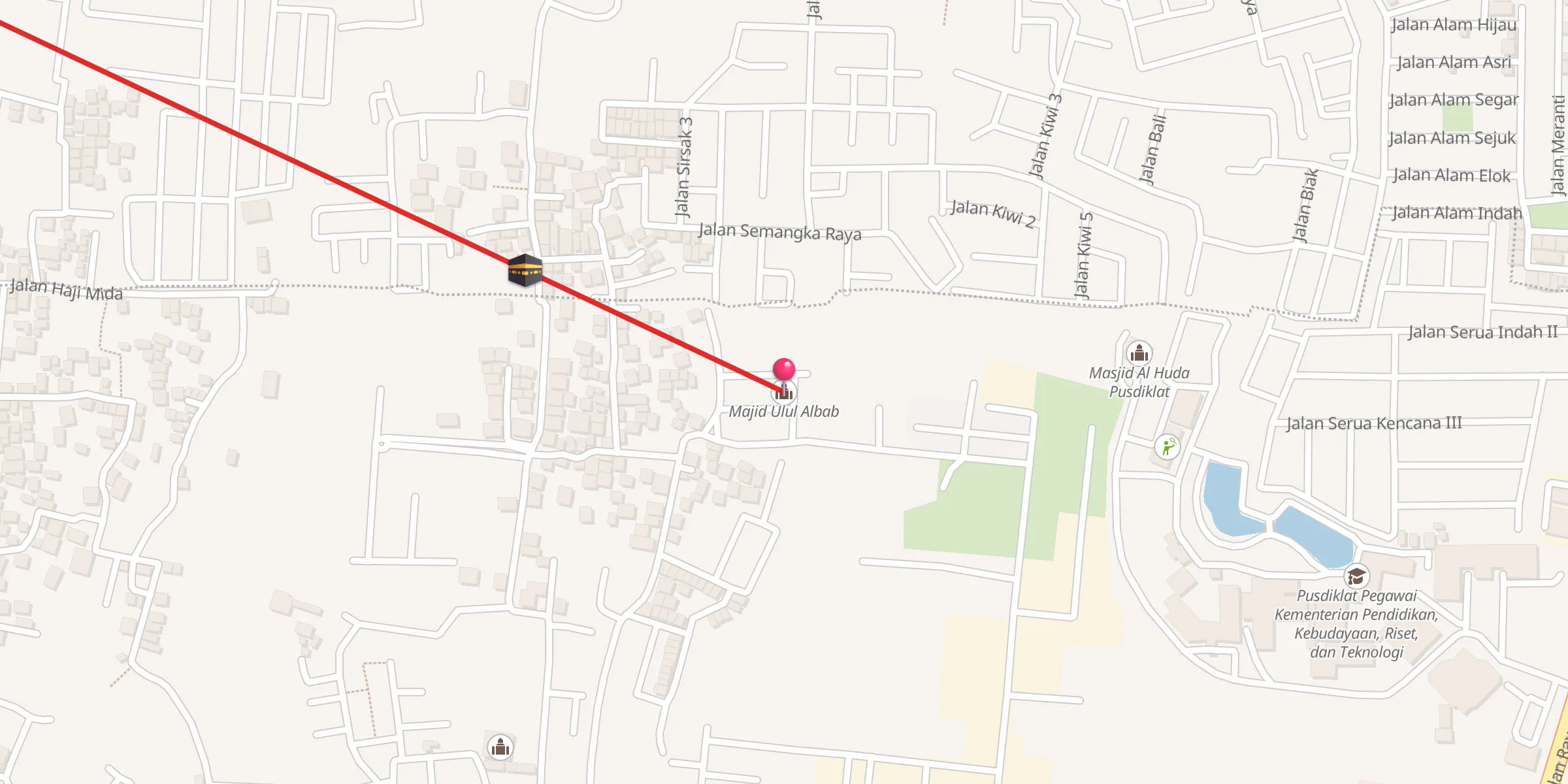 Carte de localisation : Majid Ulul Albab