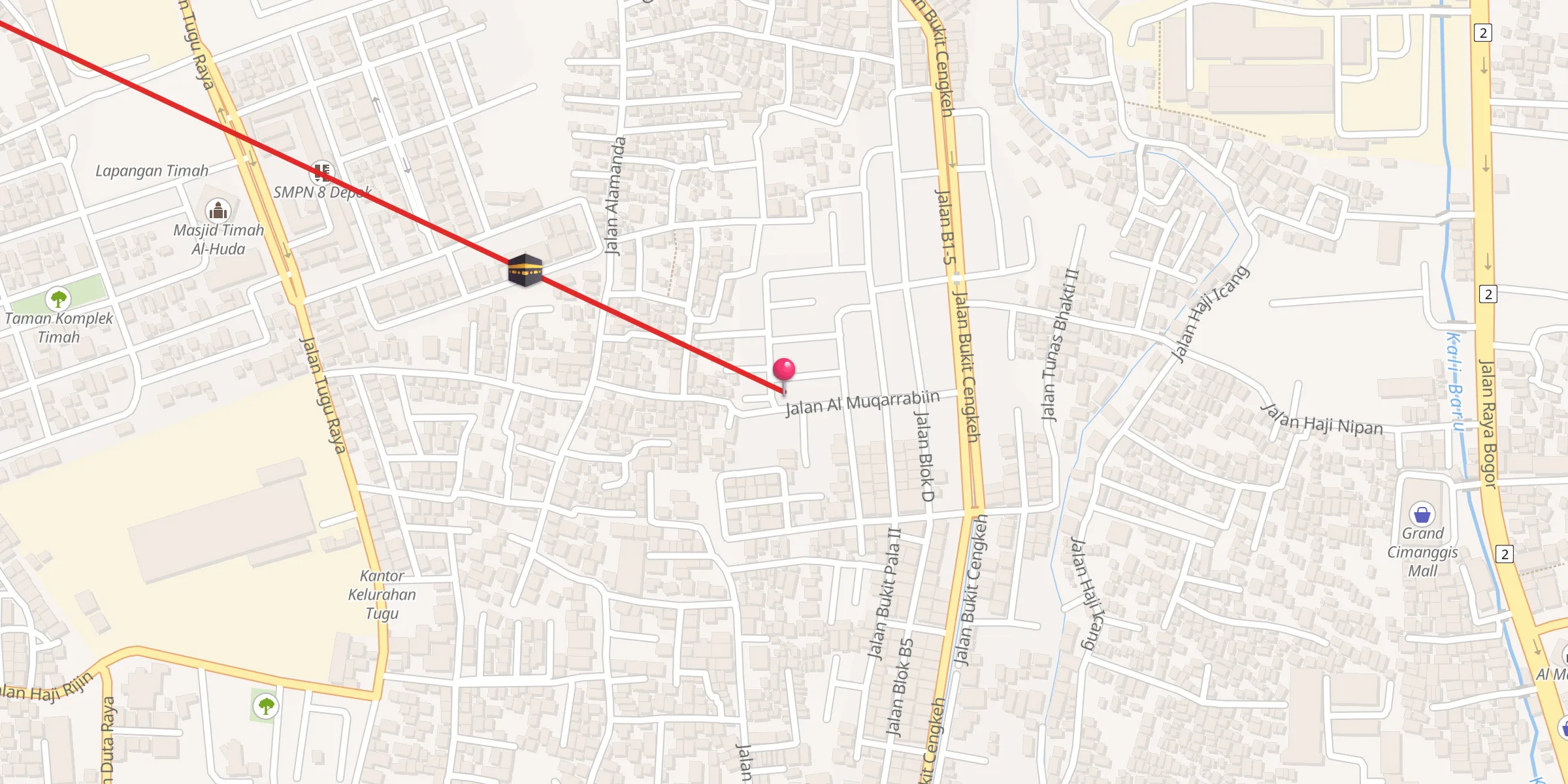 Carte de localisation : Al Muqarrabiin