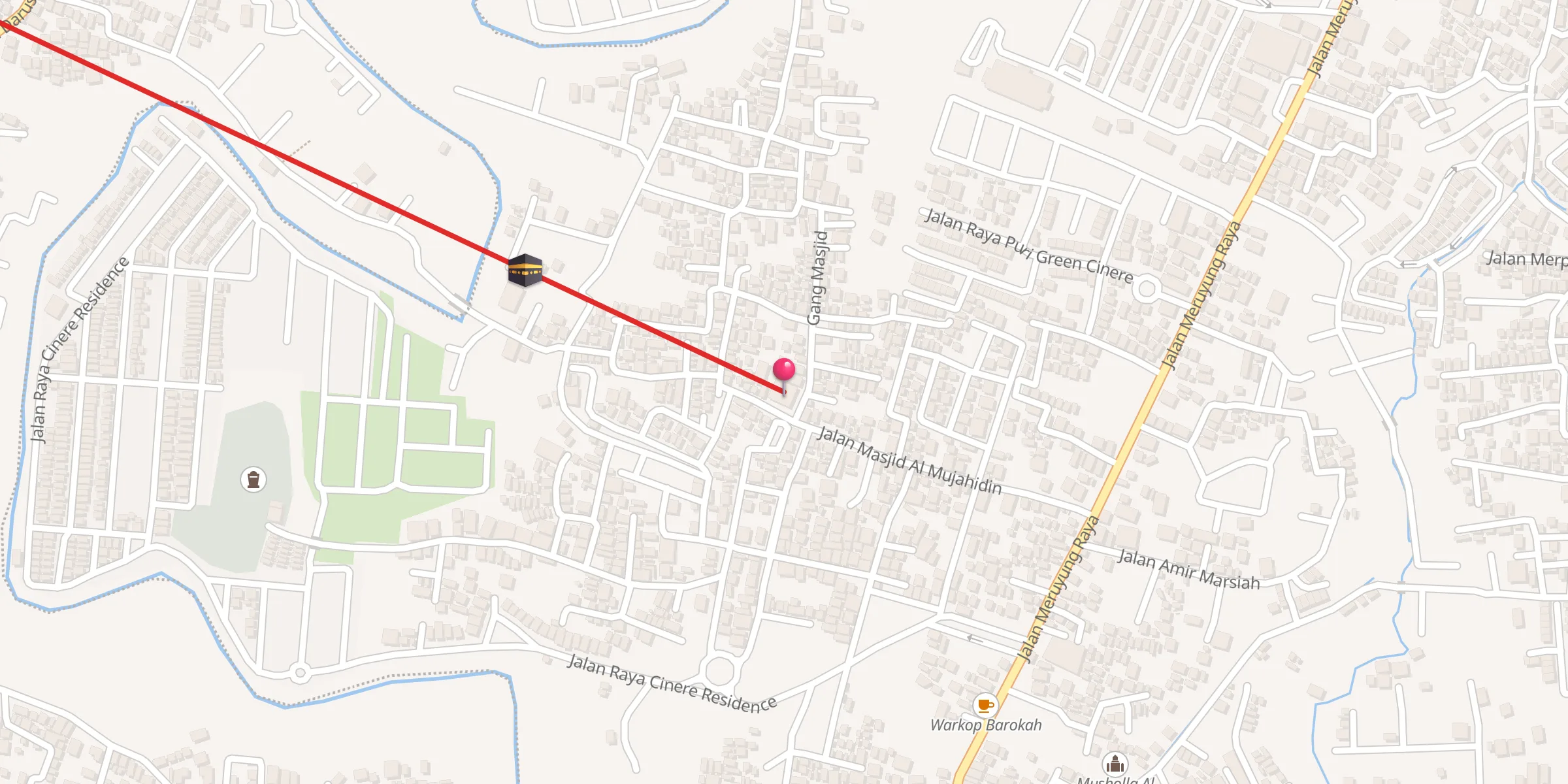Carte de localisation : Masjid Al Mujahidin