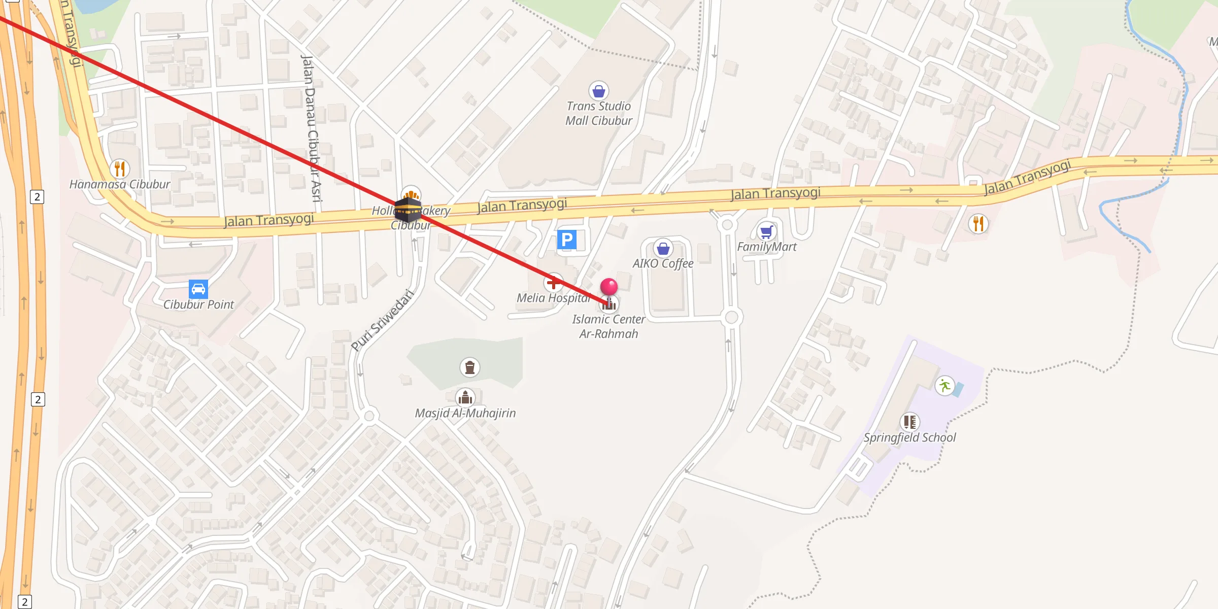 Carte de localisation : Islamic Center Ar-Rahmah