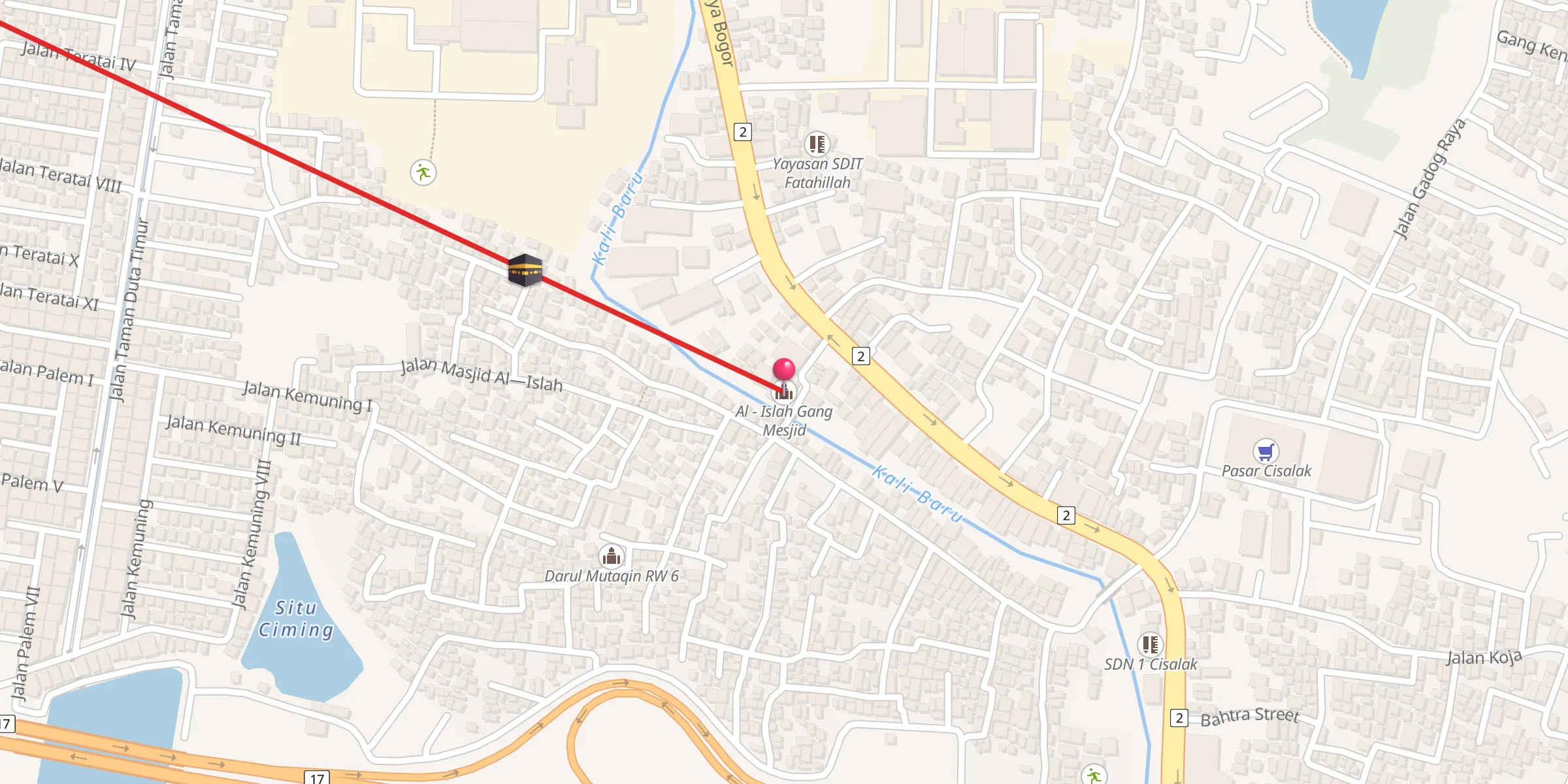Carte de localisation : Al - Islah Gang Mesjid