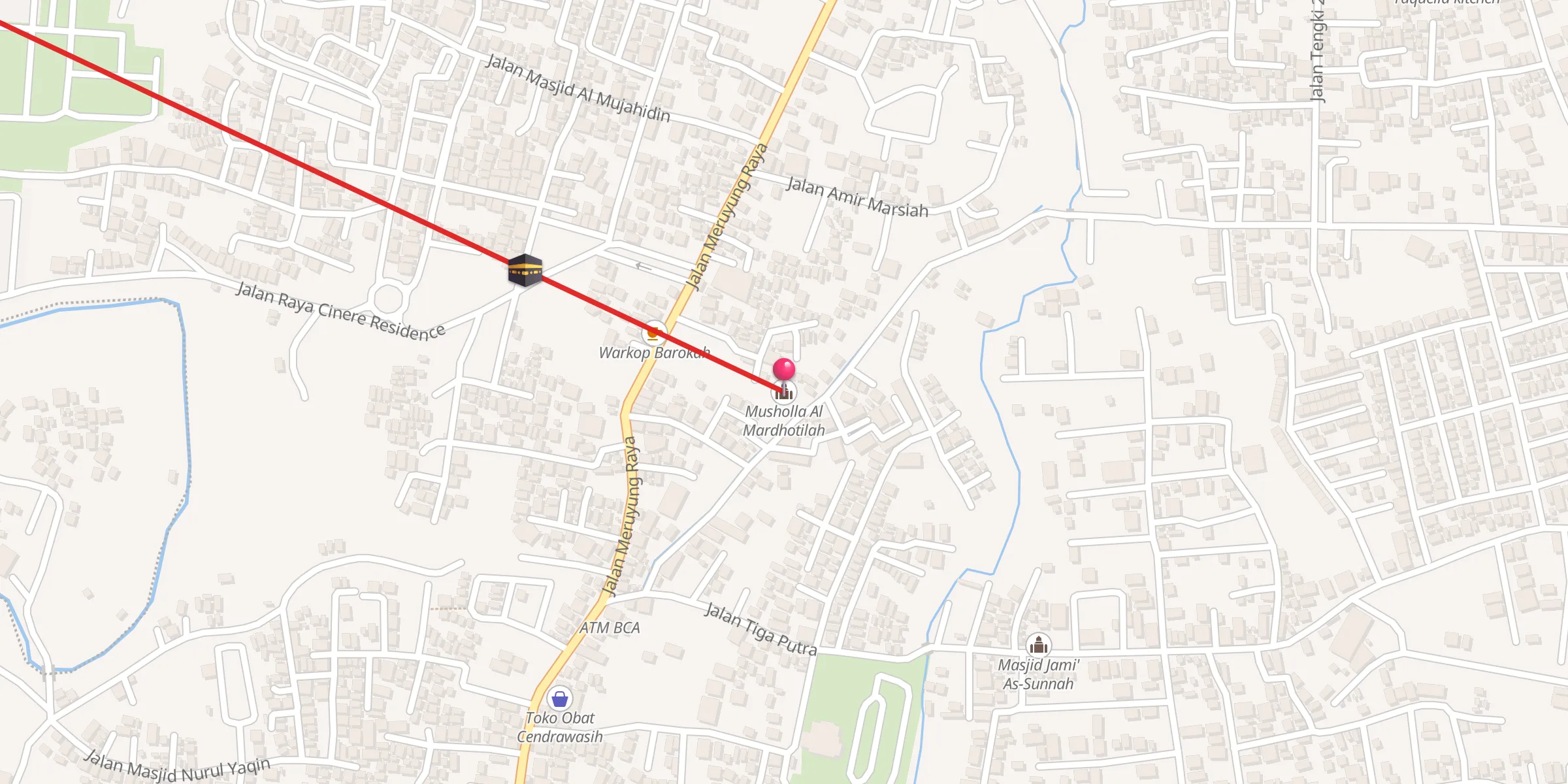 Carte de localisation : Musholla Al Mardhotilah