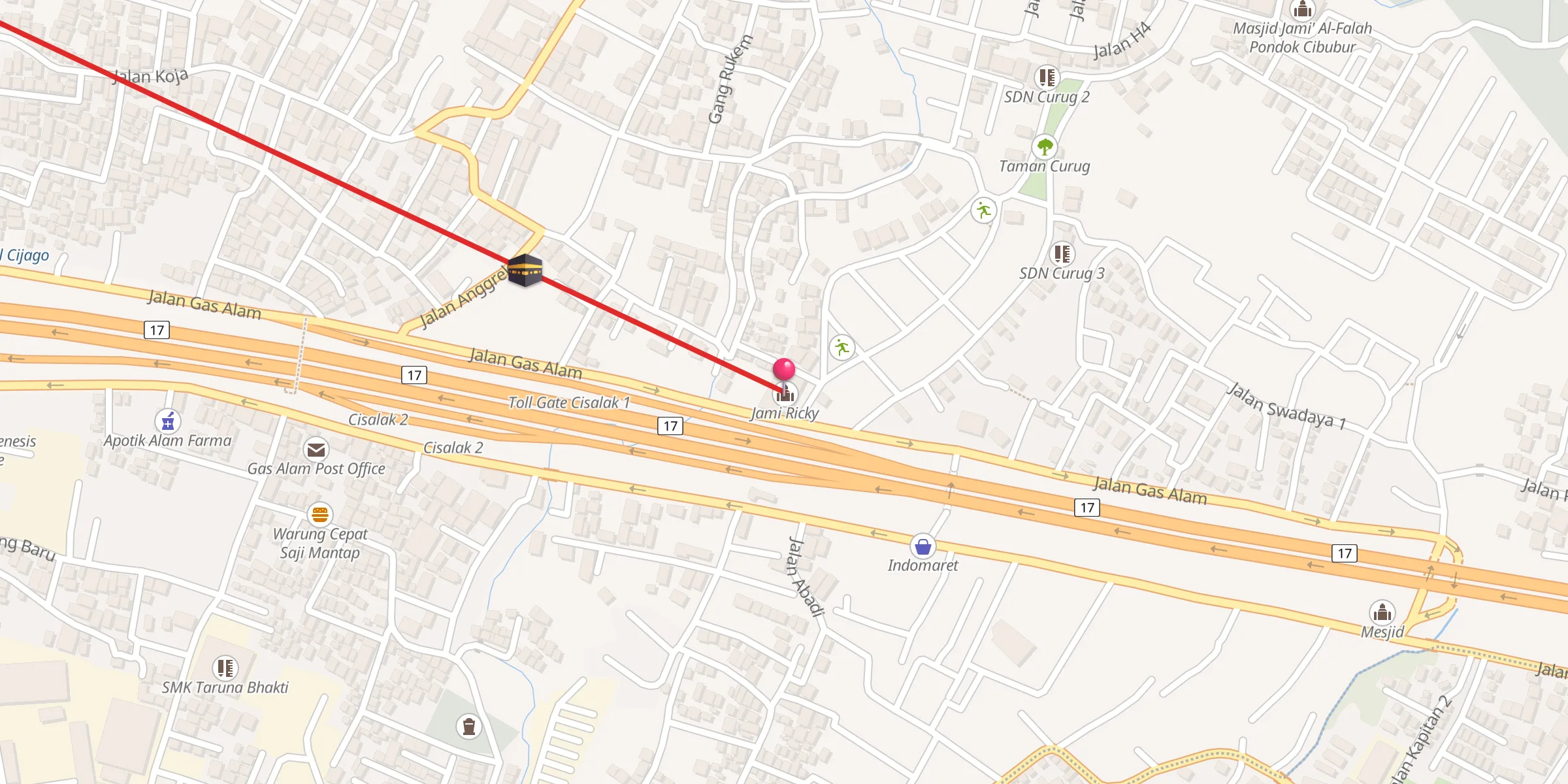 Carte de localisation : Jami Ricky
