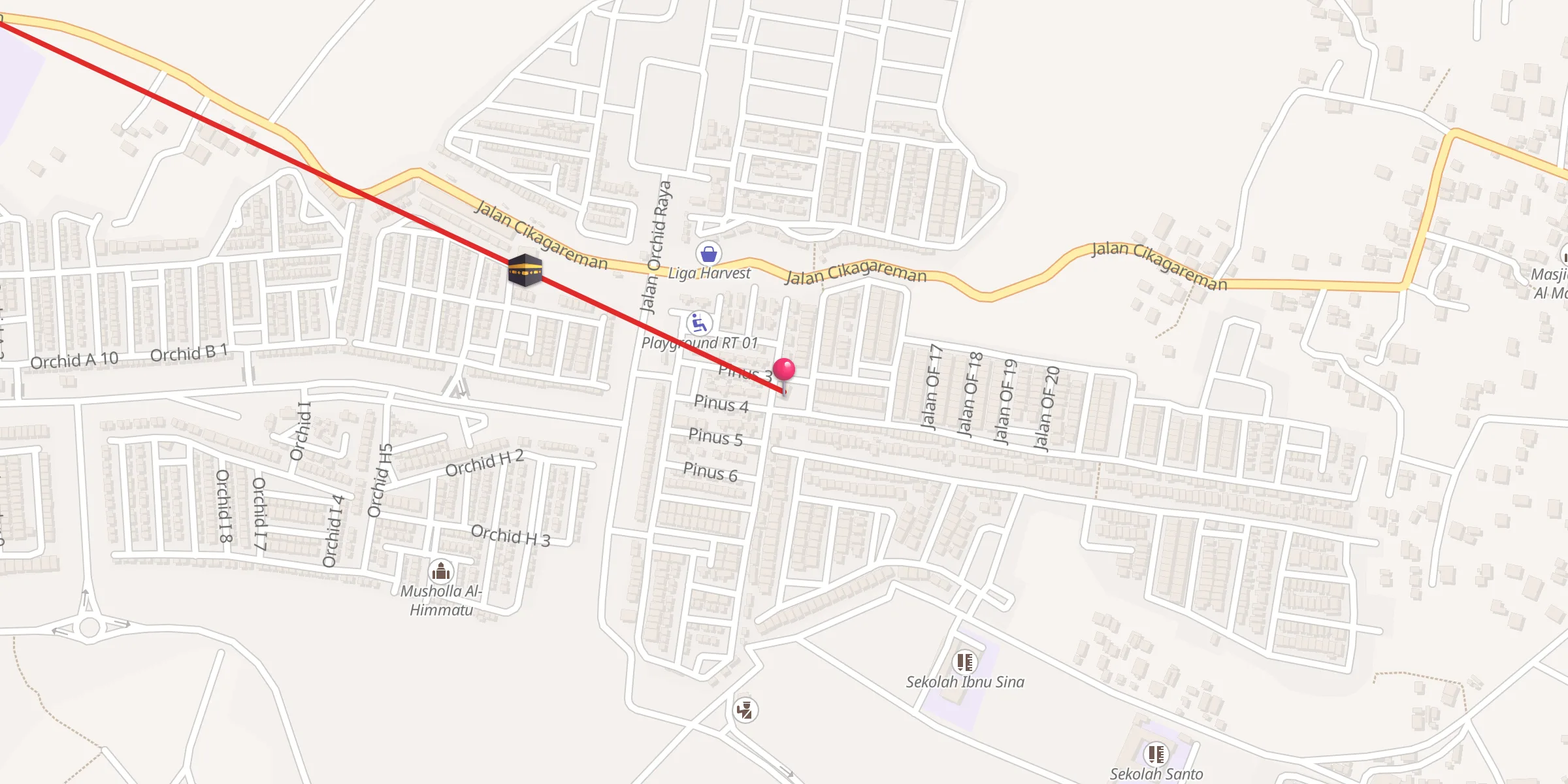 Carte de localisation : Masjid Al Falah