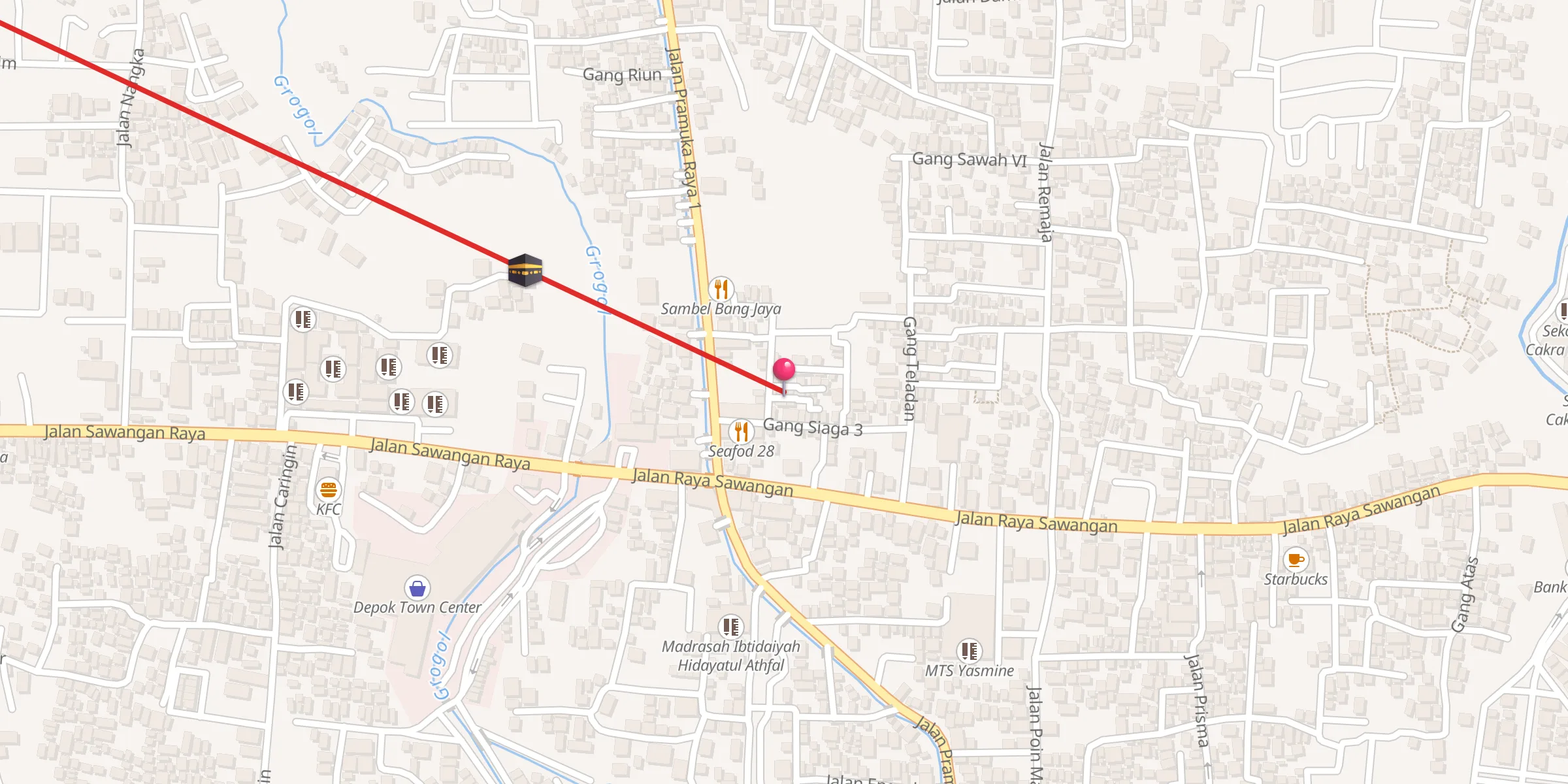 Carte de localisation : Musholla Nurunnissa