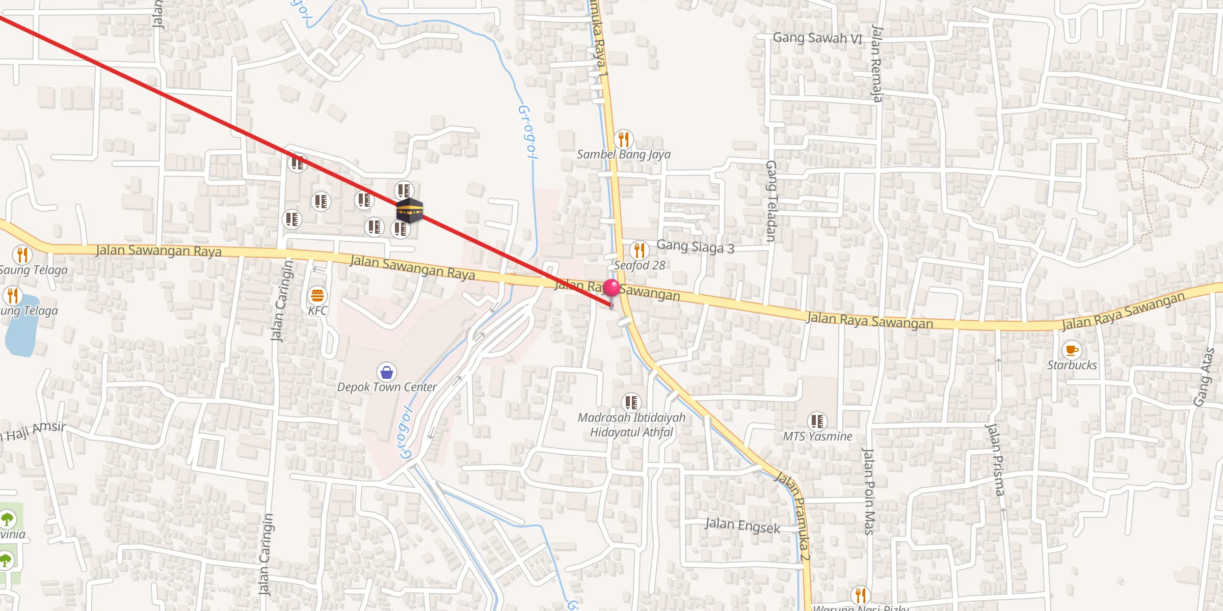 Carte de localisation : Masjid Jami Al Istiqomah