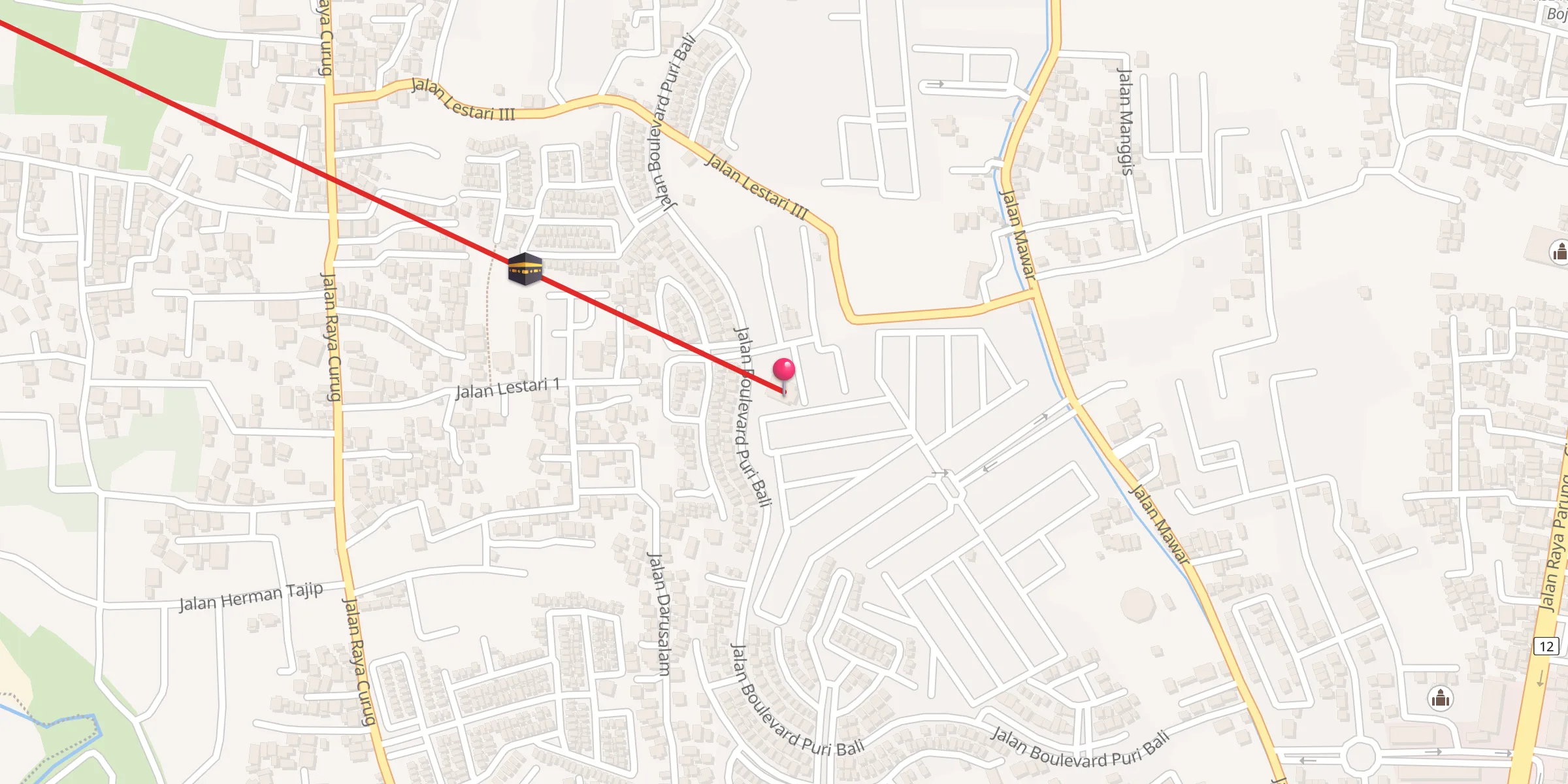 Carte de localisation : Masjid Puri Bali