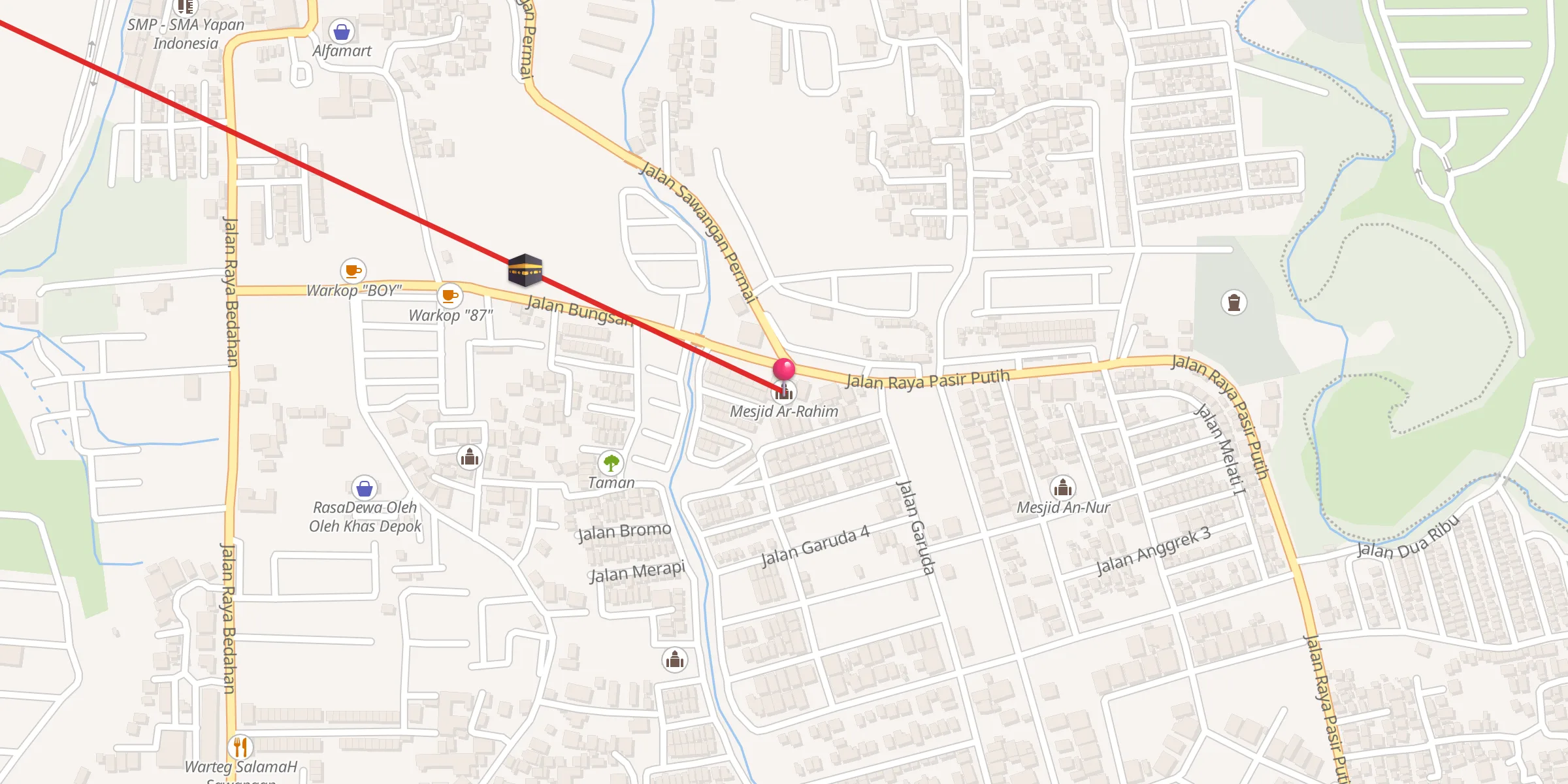 Carte de localisation : Mesjid Ar-Rahim