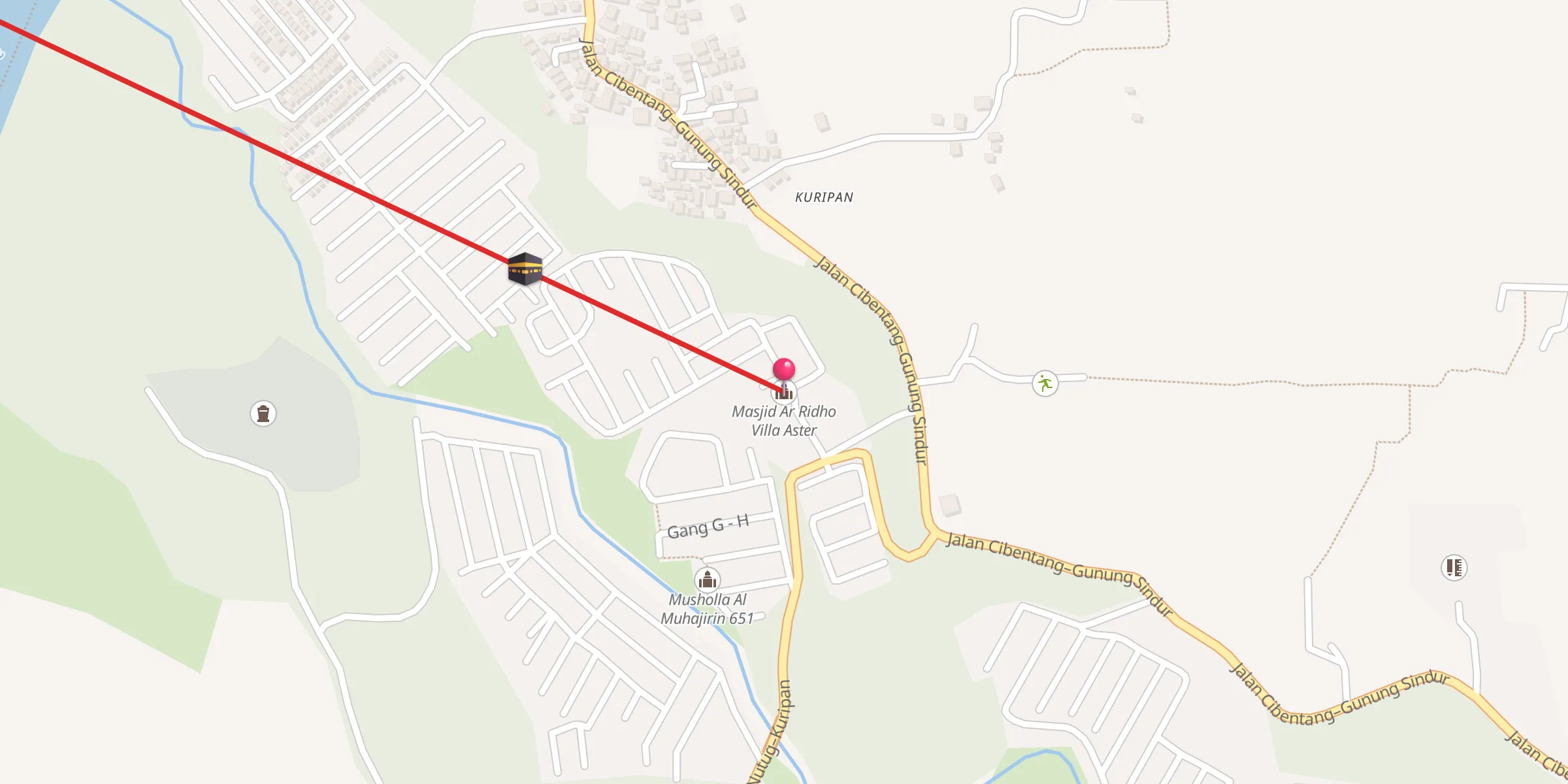 Carte de localisation : Masjid Ar Ridho Villa Aster