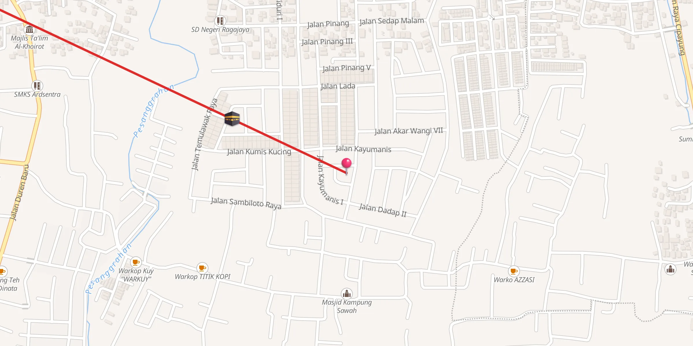 Carte de localisation : Masjid Jami Al-Barkah
