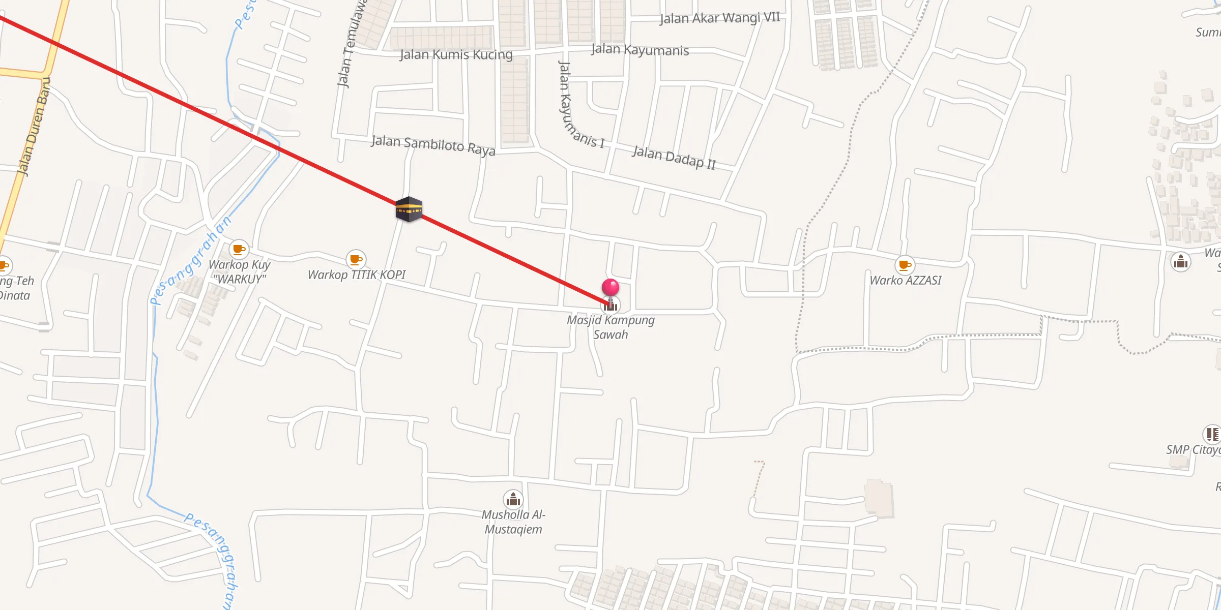 Carte de localisation : Masjid Kampung Sawah